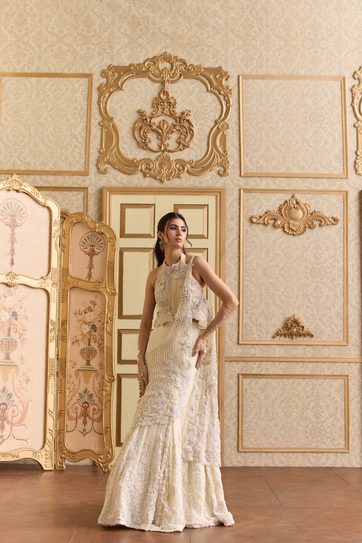 Ivory Whisper Lehenga Saree