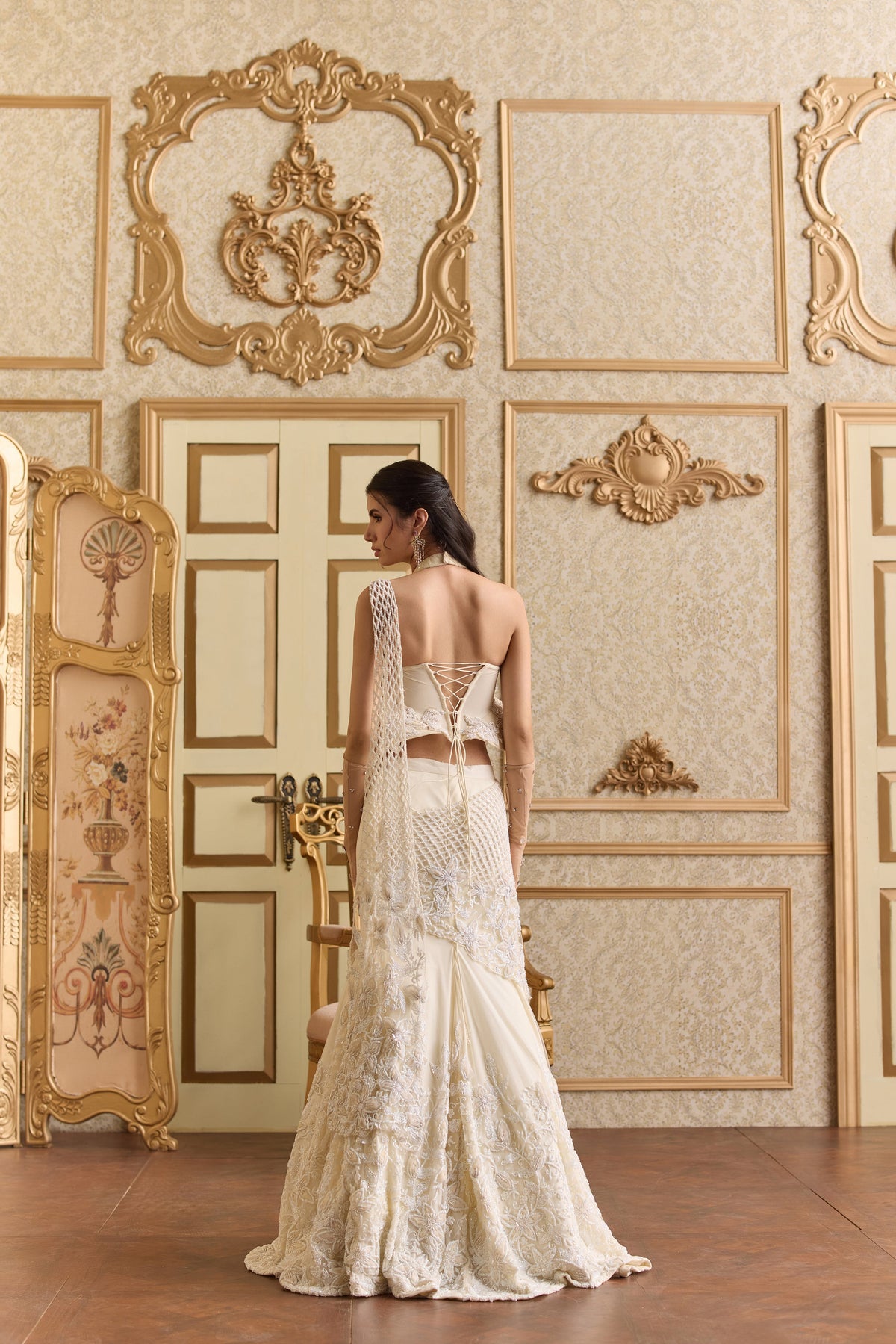 Ivory Whisper Lehenga Saree
