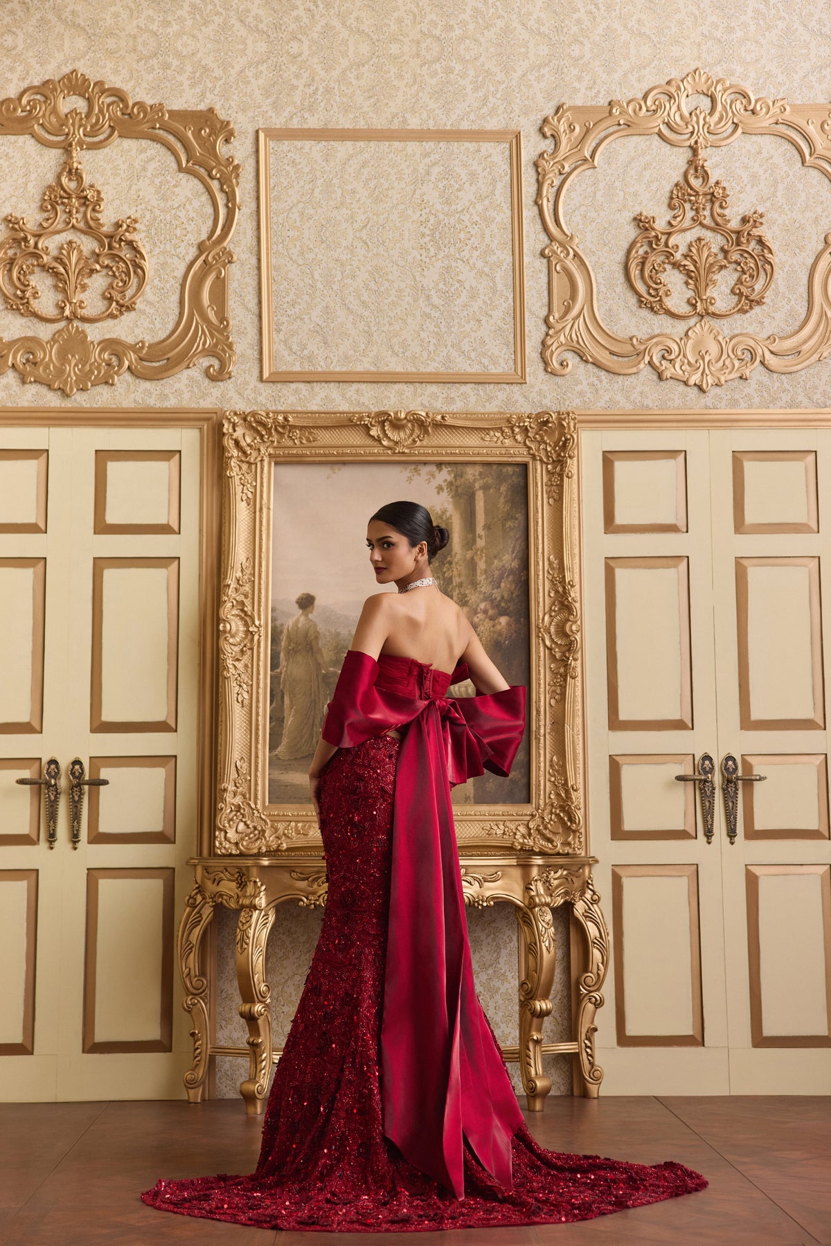 Rouge Rose Mermaid Lehenga