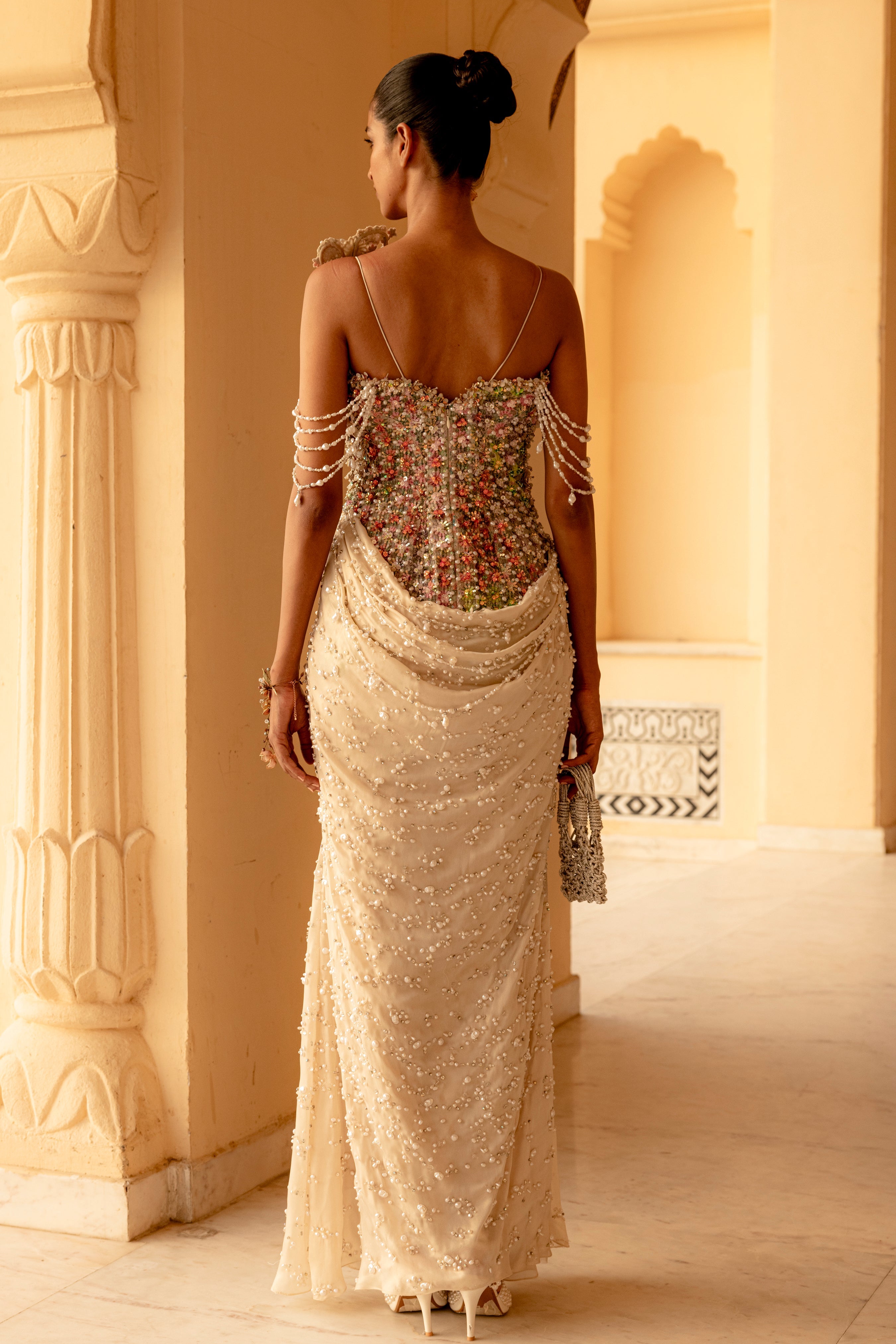 Meliea Draped Saree Gown
