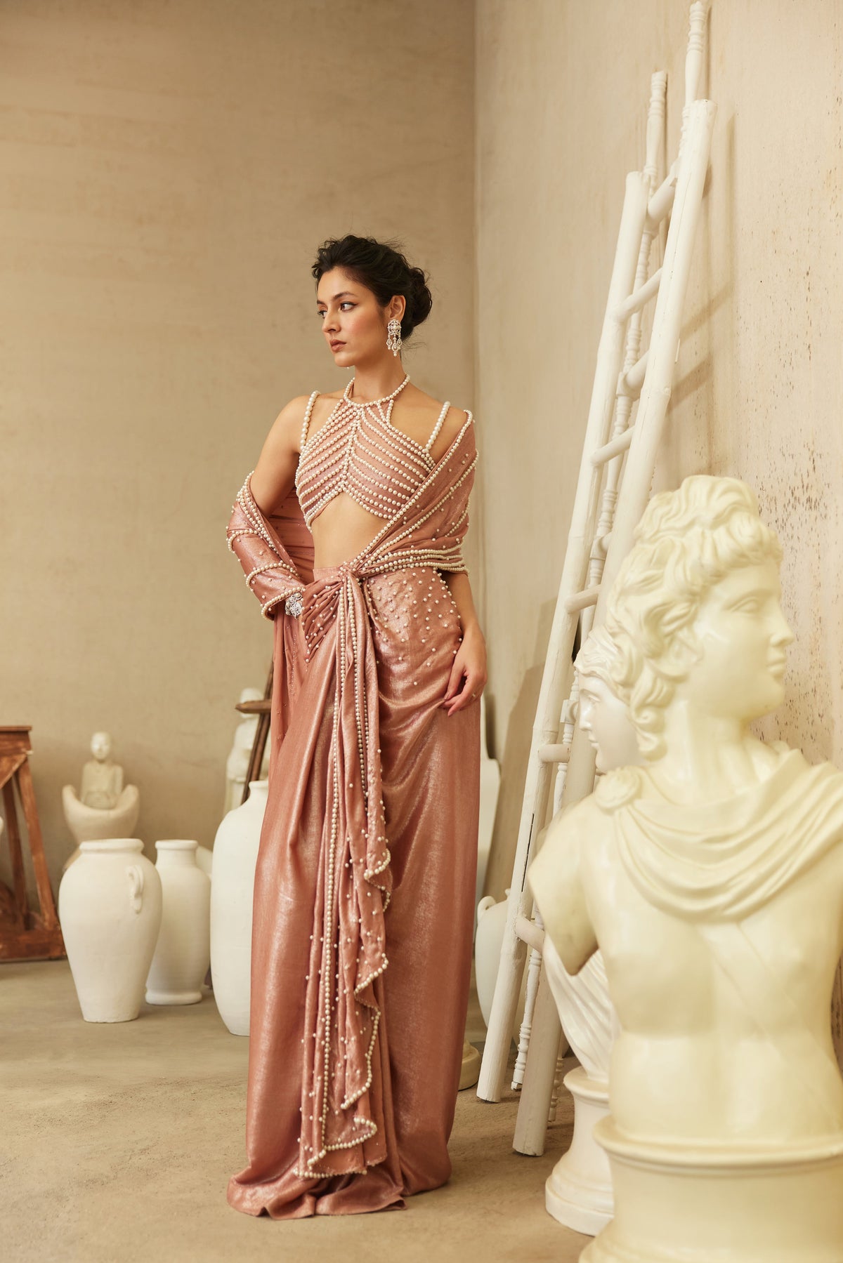 Pearl Rose Saree