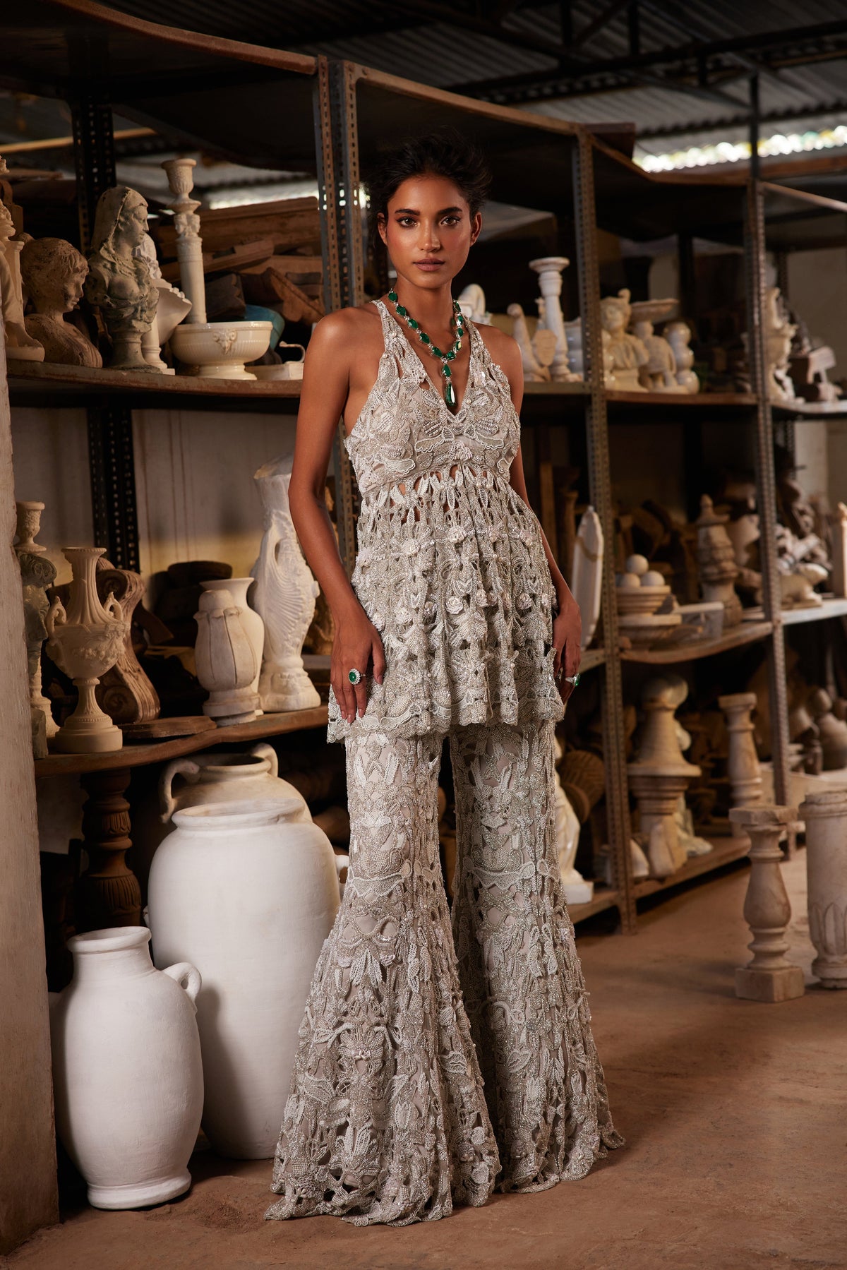 Moonlit Ivory Sharara
