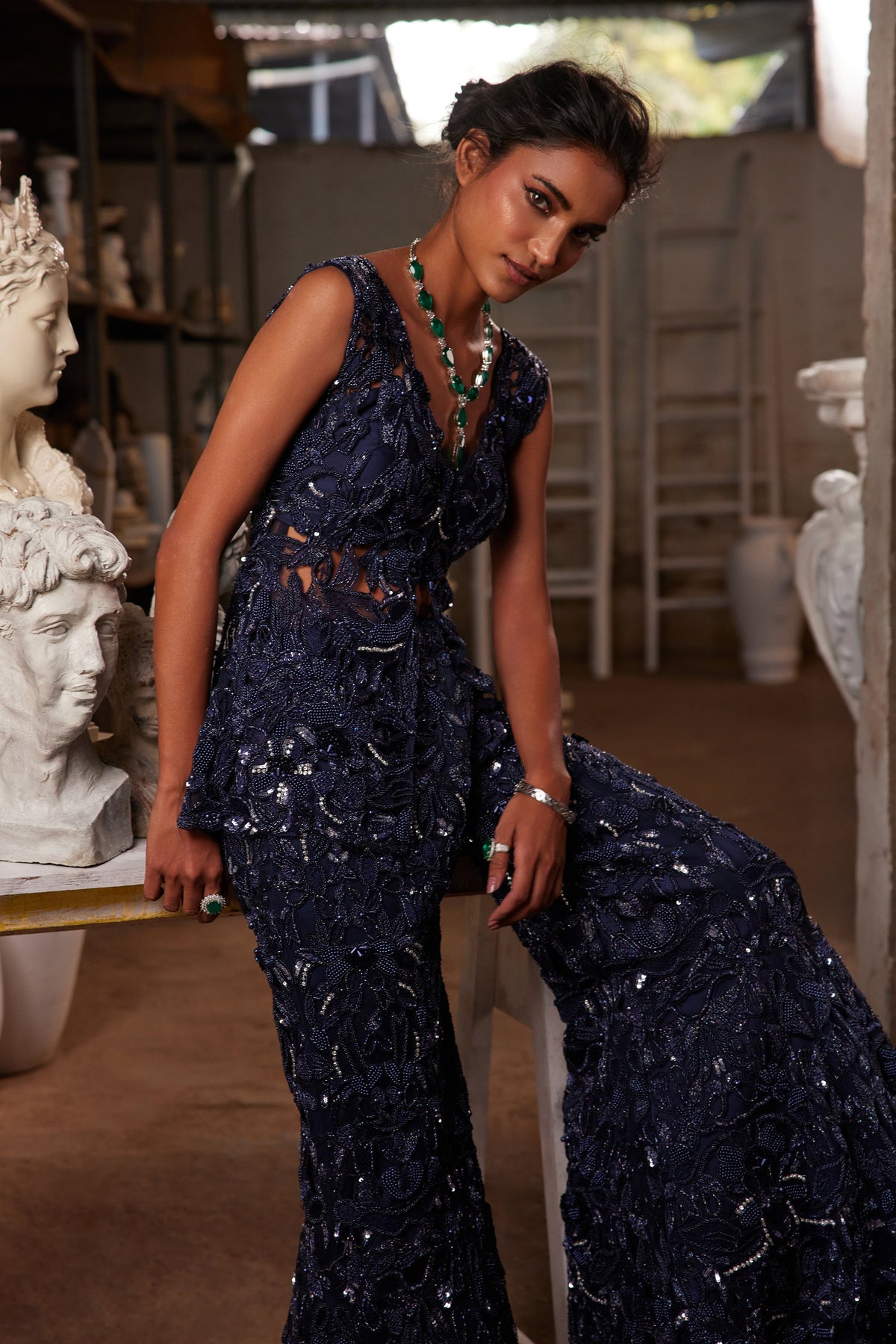 Midnight Sapphire Sharara