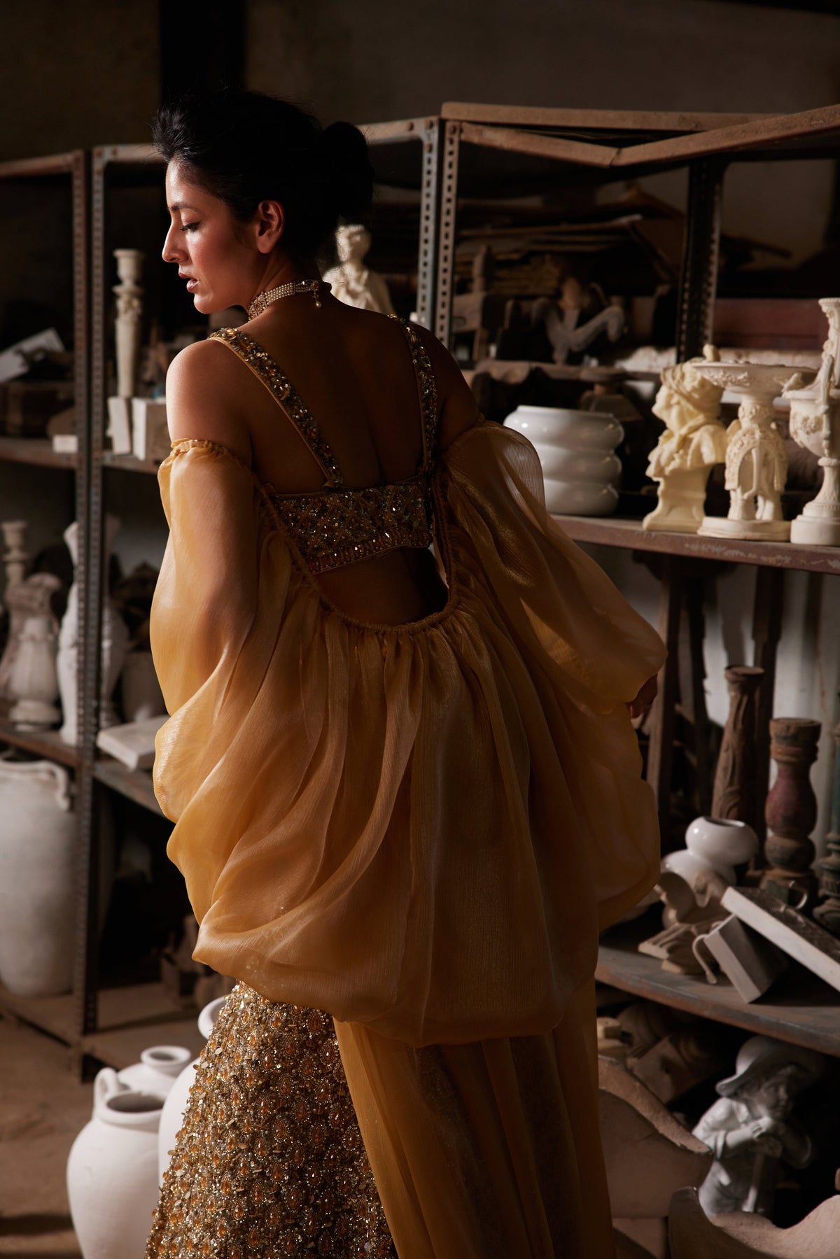 Honeycomb Mermaid Lehenga