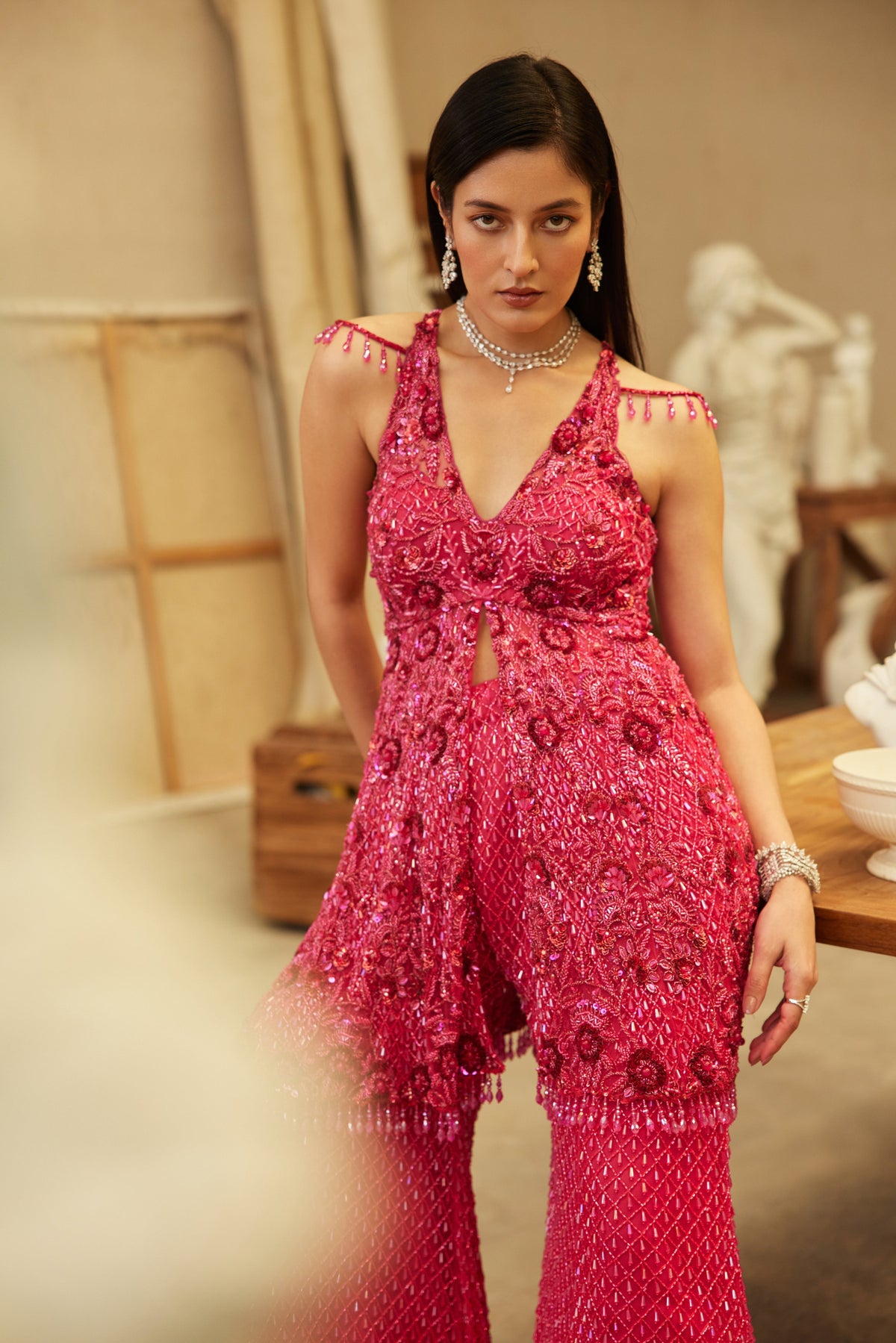Hot Shot Pink Sharara
