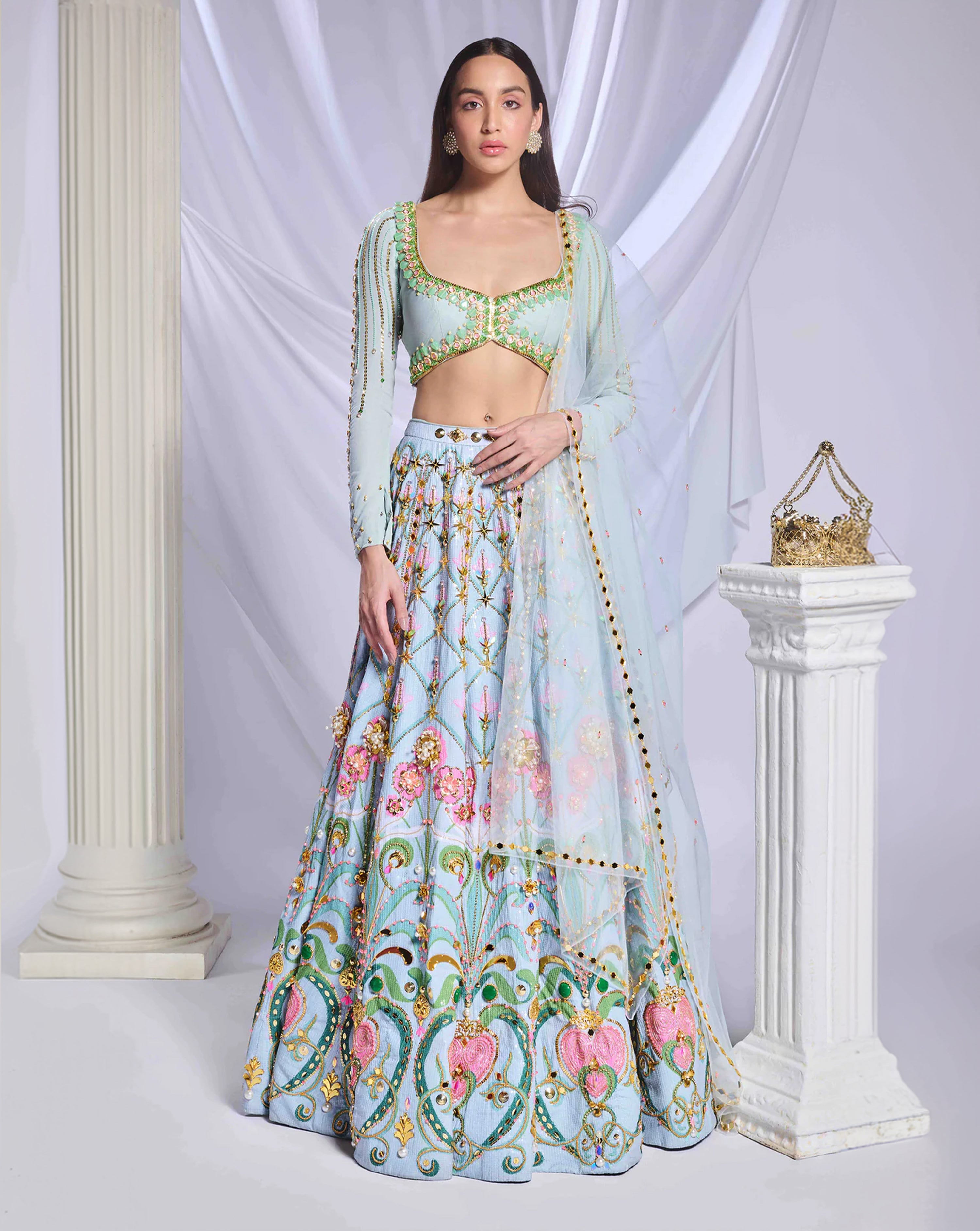 Mint Mystique Lehenga Set