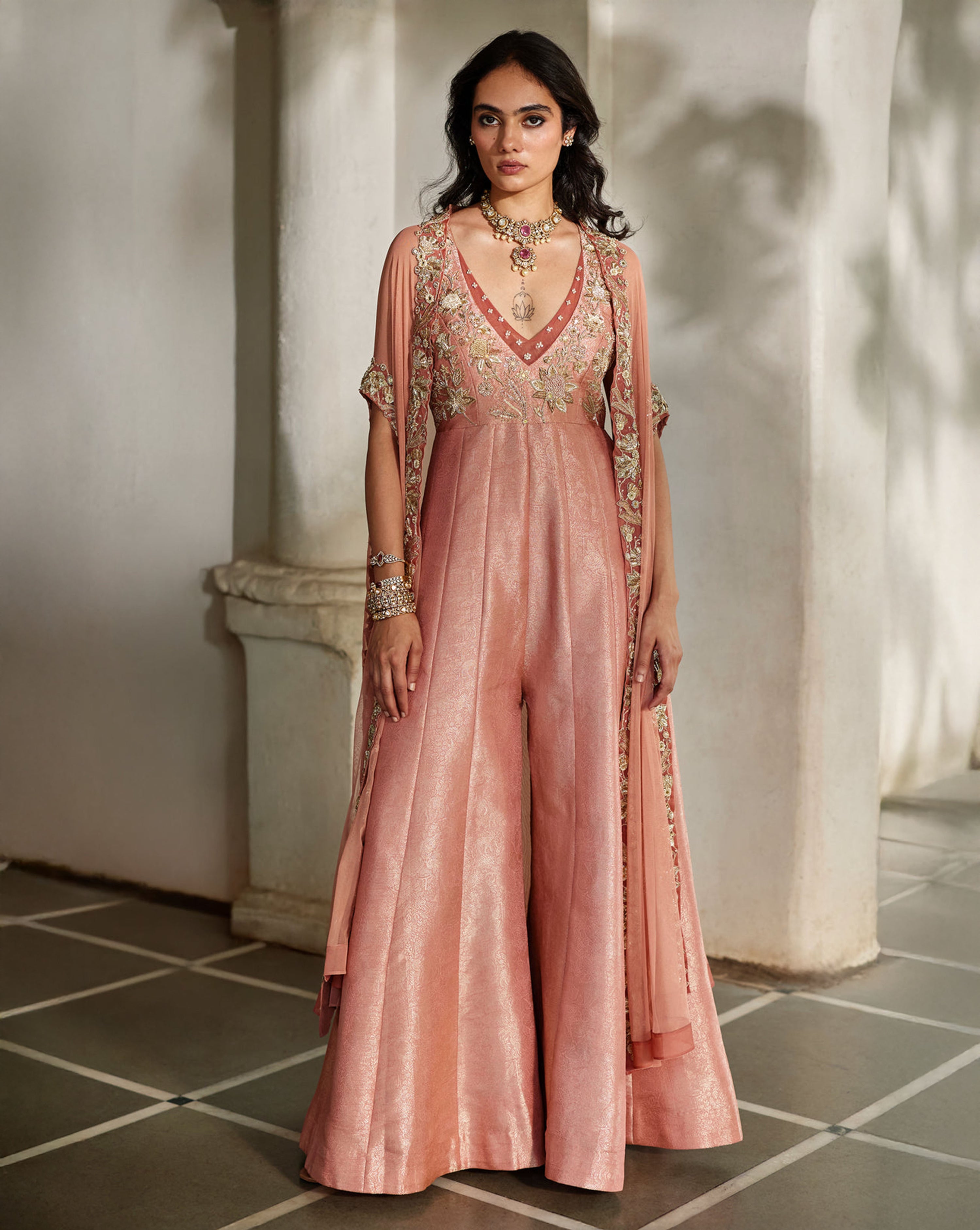 Mira Cape Jumpsuit Set