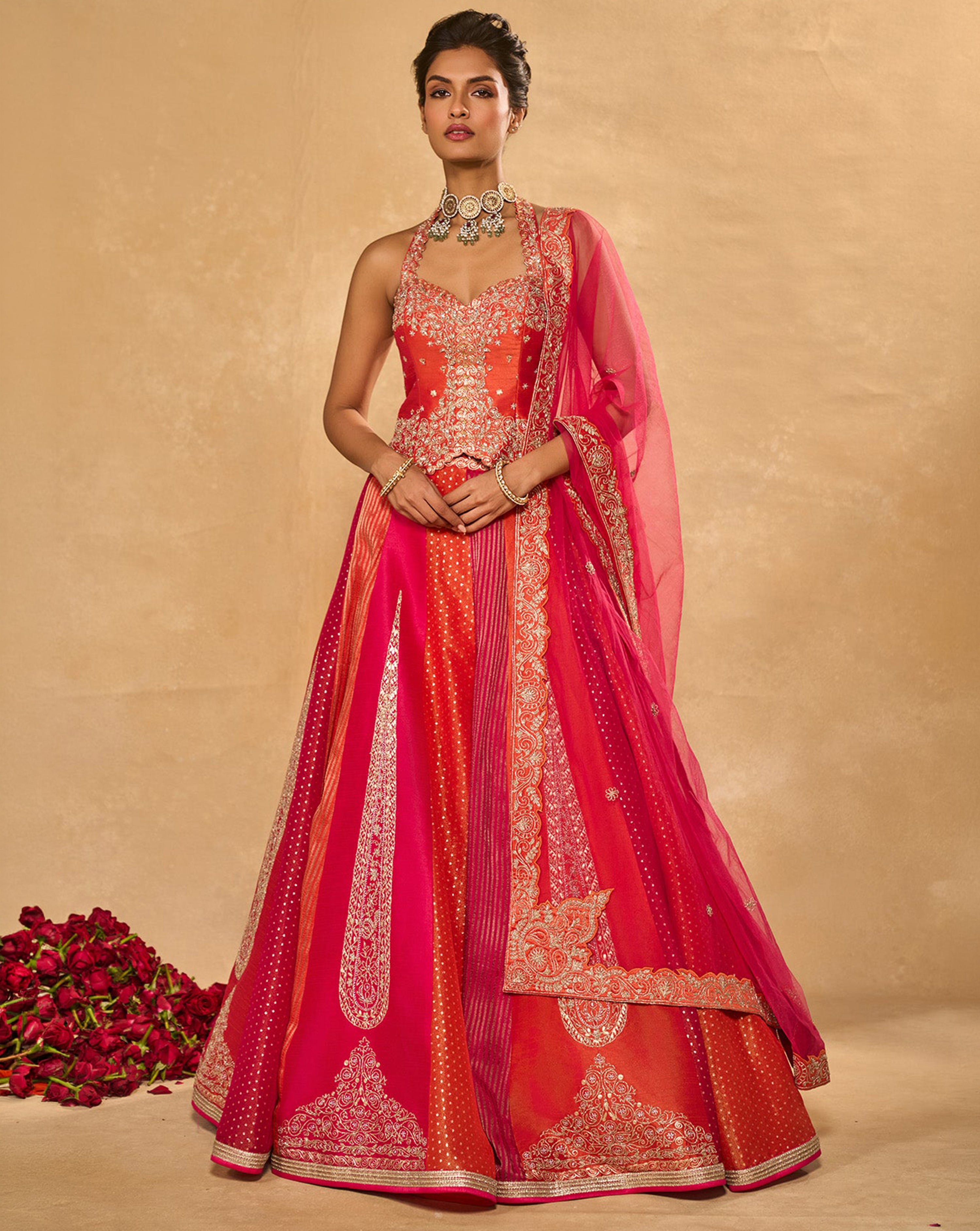 Orange Naina Lehenga