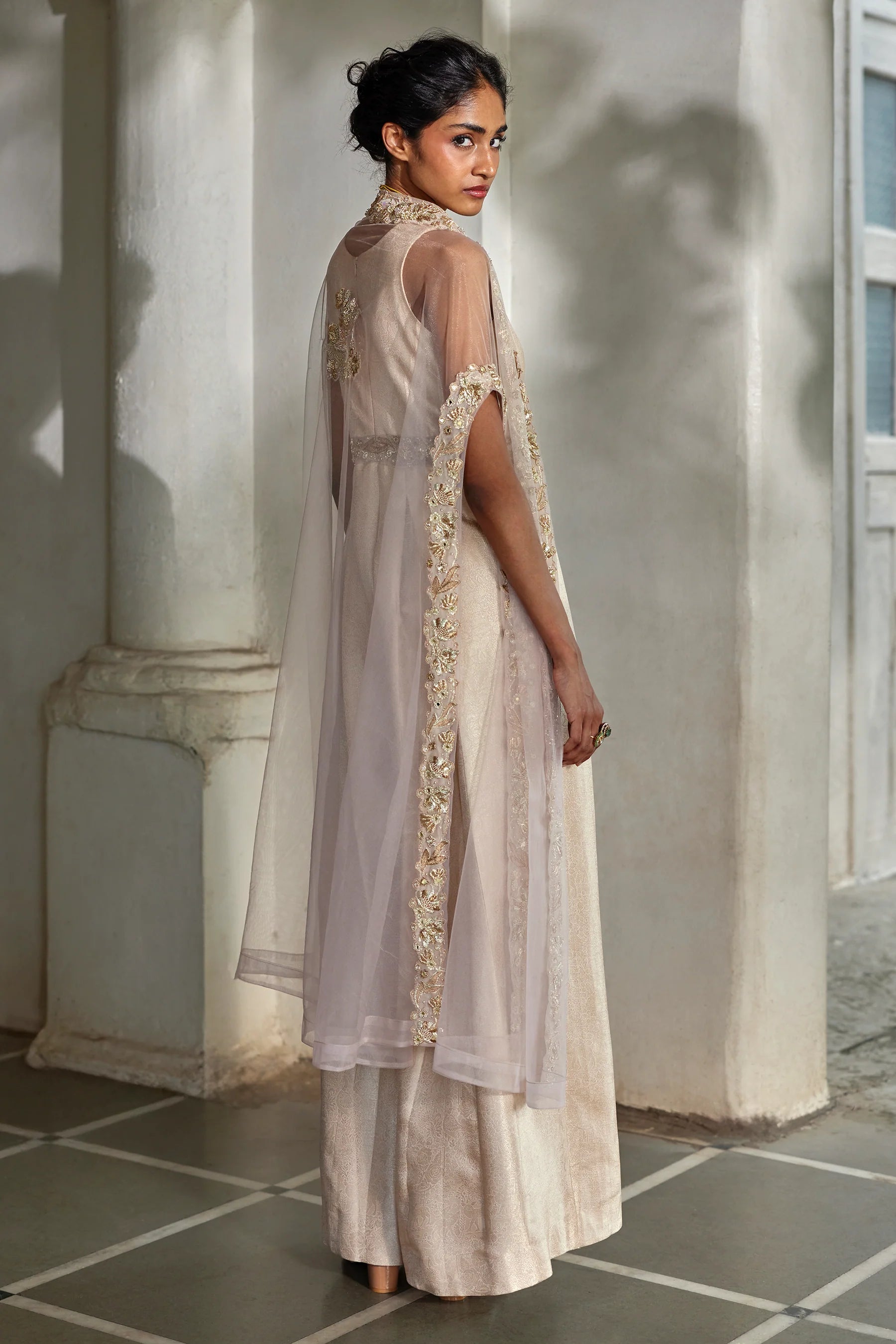 Sera Cape Jumpsuit Set