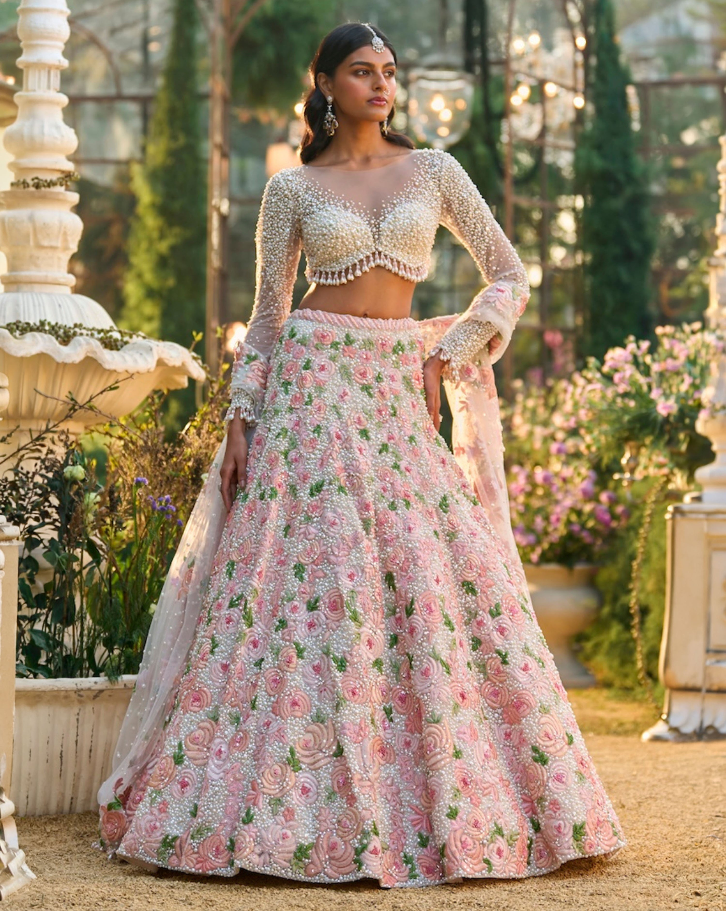 Pearl Floral Lehenga Set