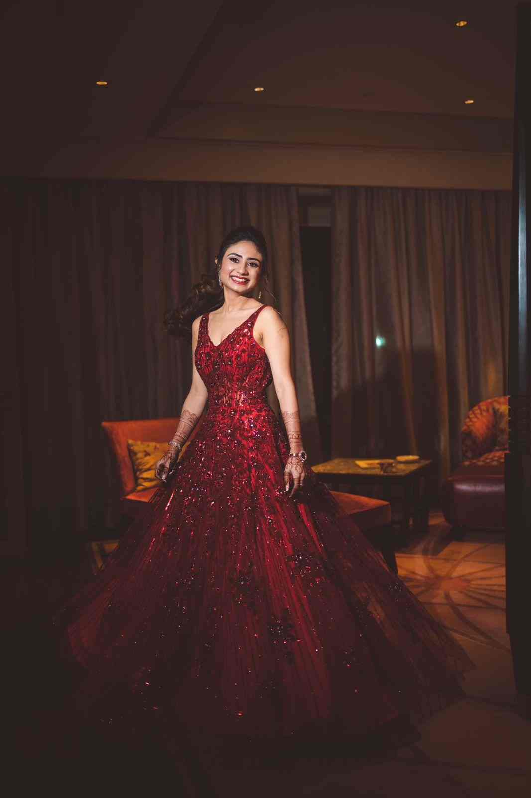 Deep Red Gown