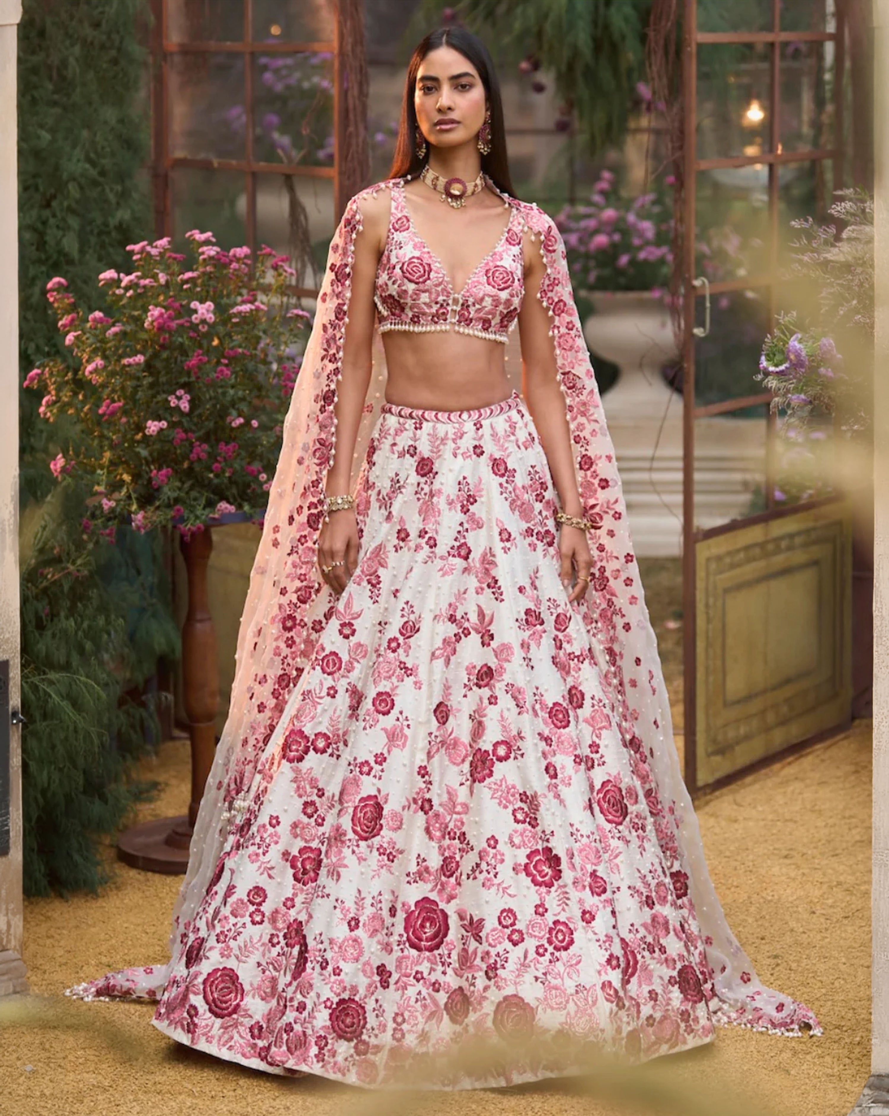 Ruby Floral Lehenga Set