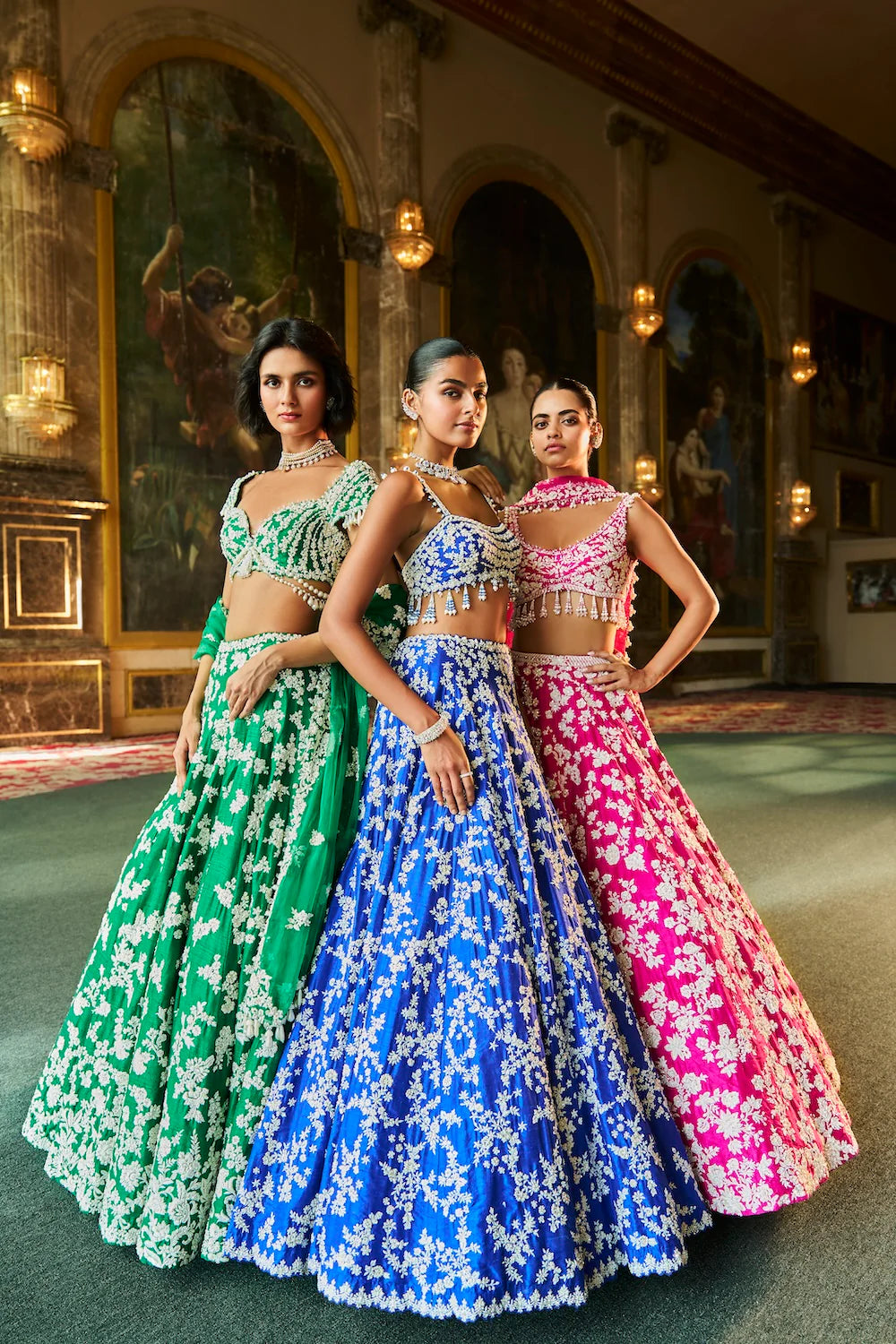 Blue Thread Work Lehenga Set