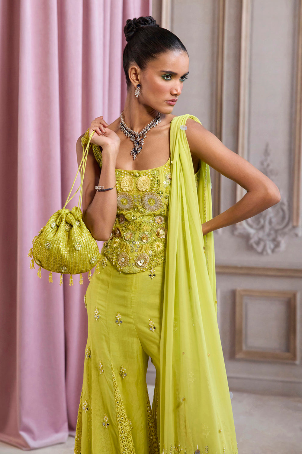 Neon Green Potli