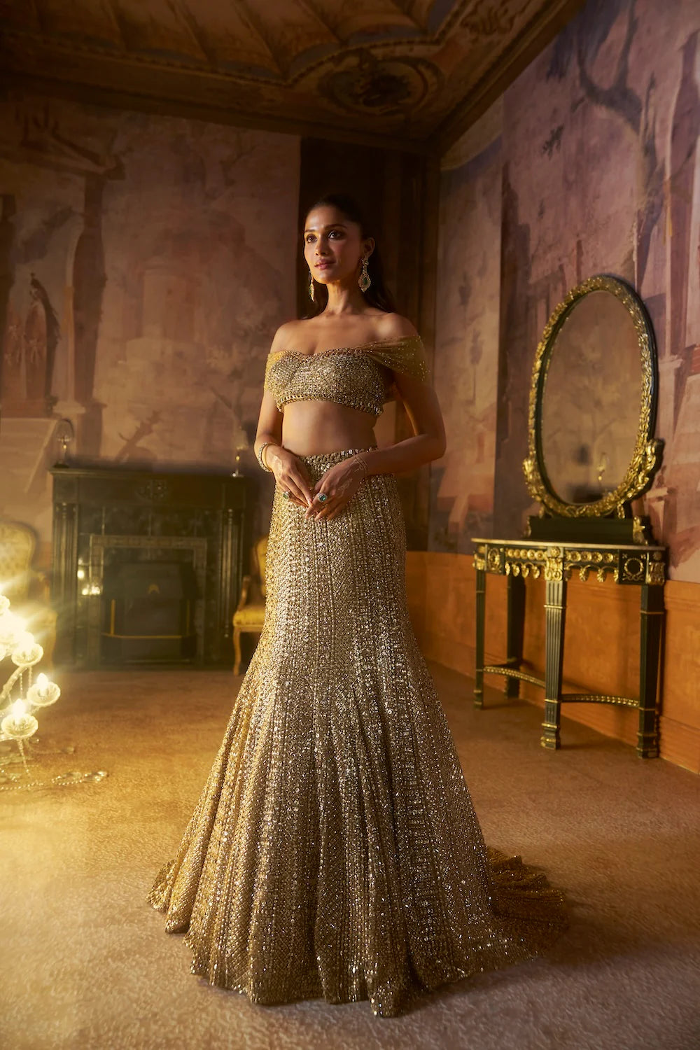 Antqiue Gold Trail Skirt Set