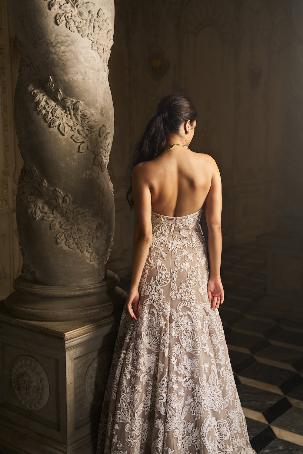 off the shoulder nude dress Off-the-Shoulder Long Beaded Prom Dress with Wrap Silver/Nude / 16
