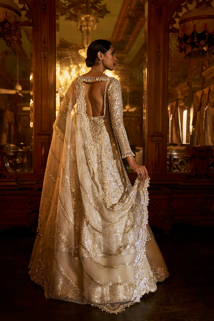 Silver Gold Jacket Lehenga Set Panache by Sharmeen Silver Gold Jacket Lehenga Set Panache by Sharmeen