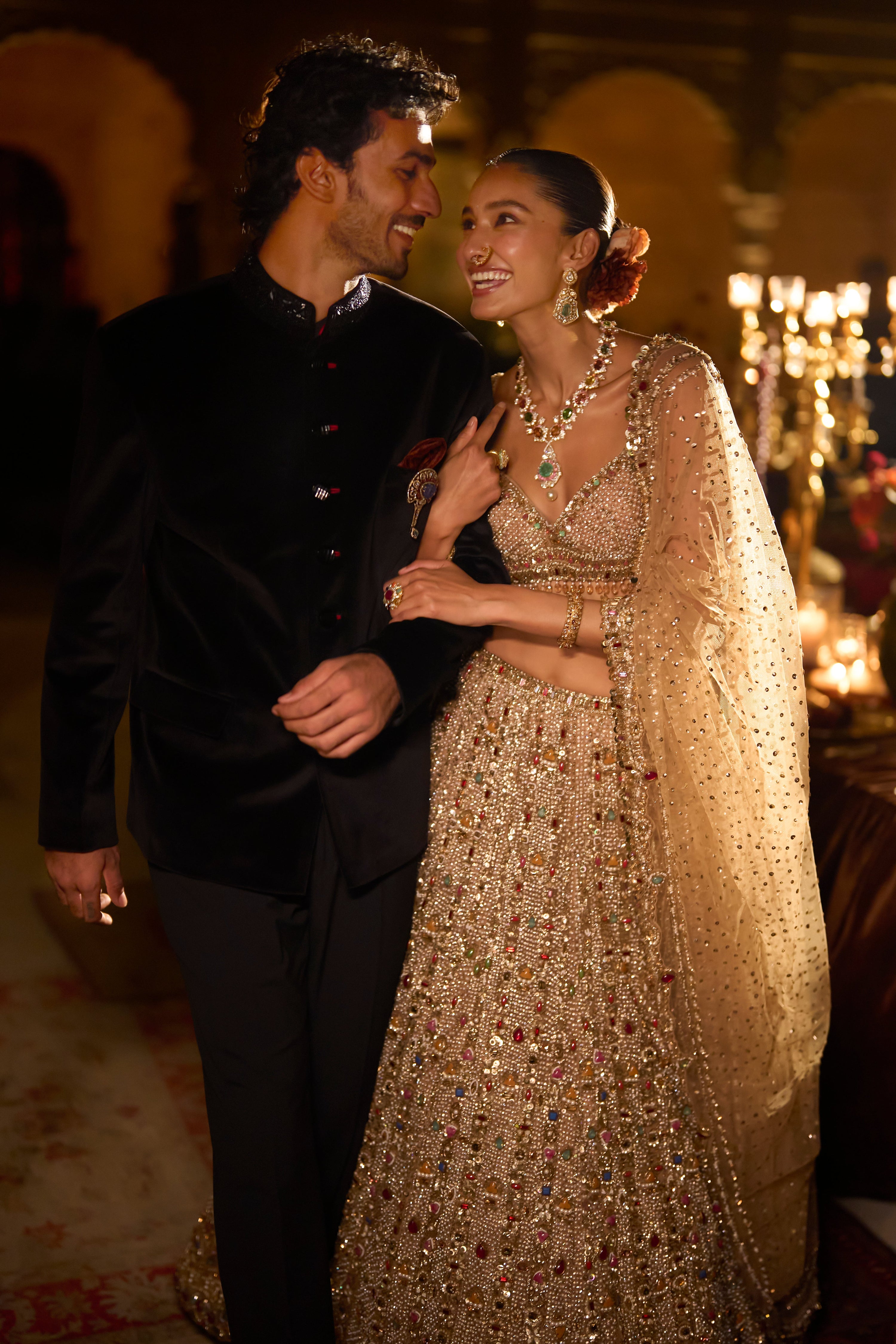 Black Velvet Bandhgala Set
