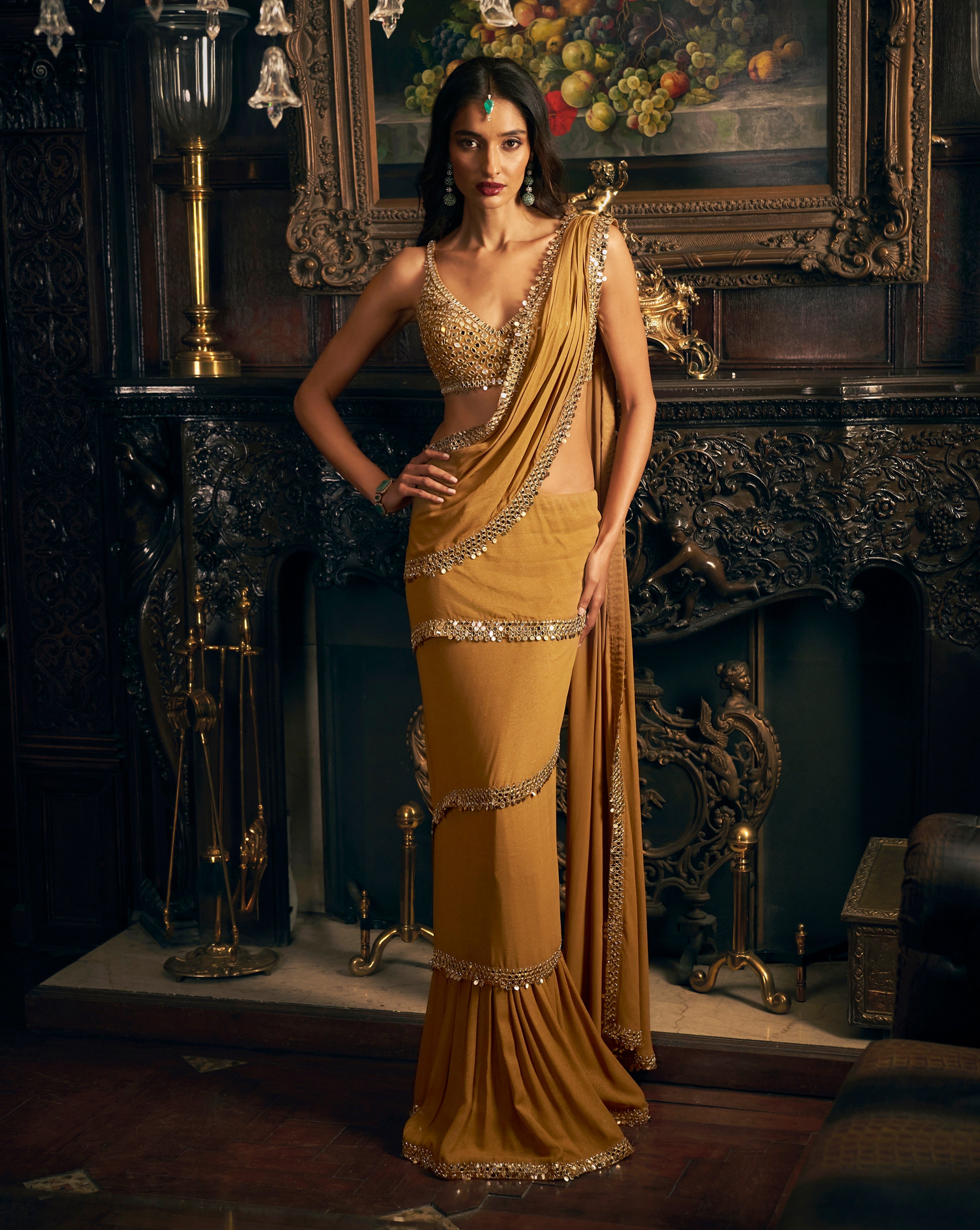 Gold Wrap Around Saree