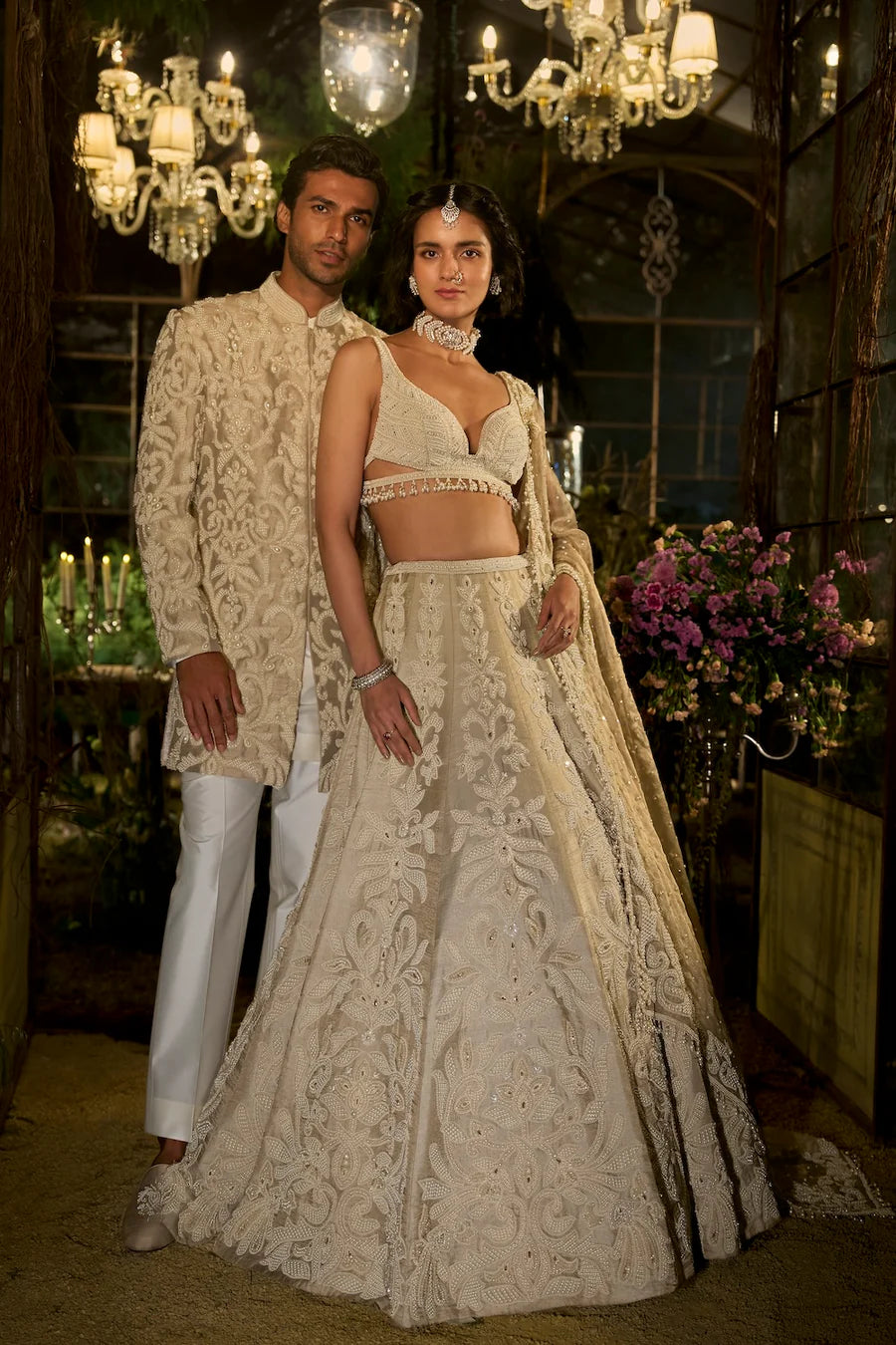 Champagne Pearl Sherwani Set