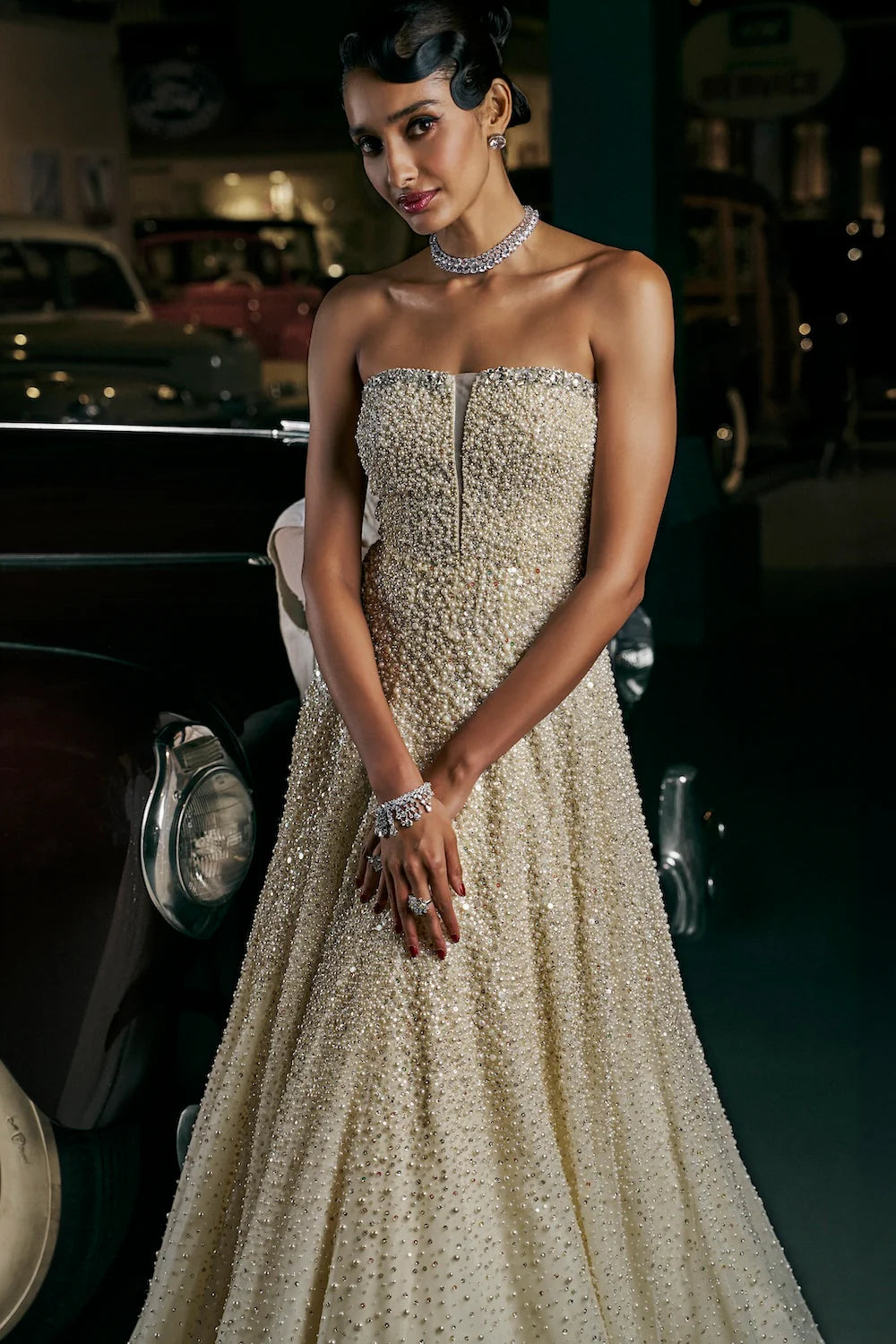 Ivory Pearl Gown Panache by Sharmeen Ivory Pearl Gown Panache by Sharmeen