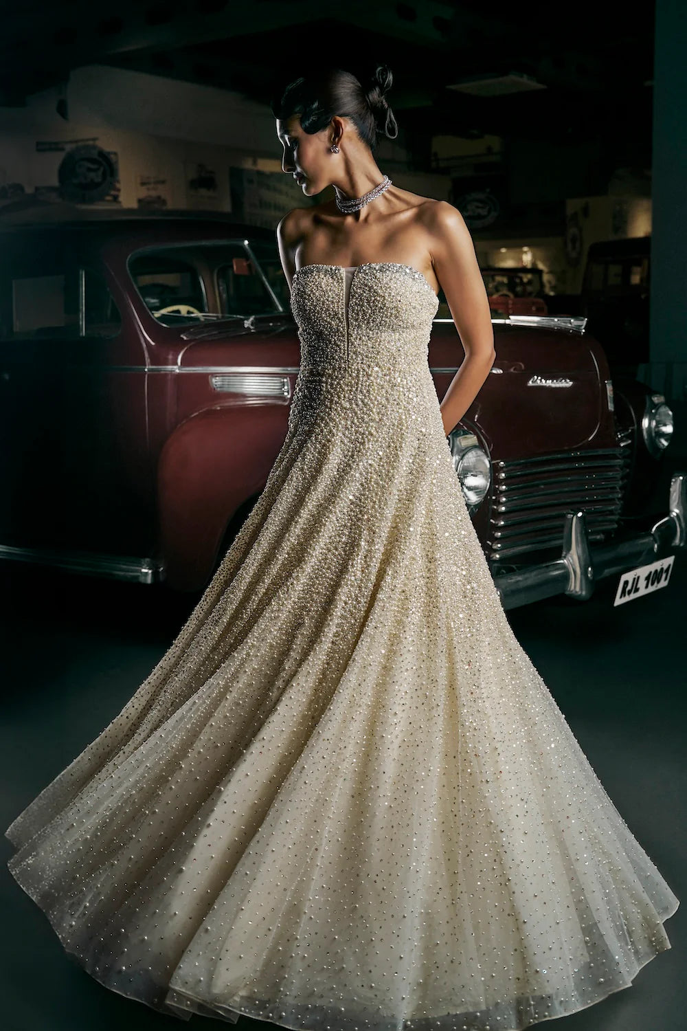 Ivory Pearl Gown Panache by Sharmeen Ivory Pearl Gown Panache by Sharmeen