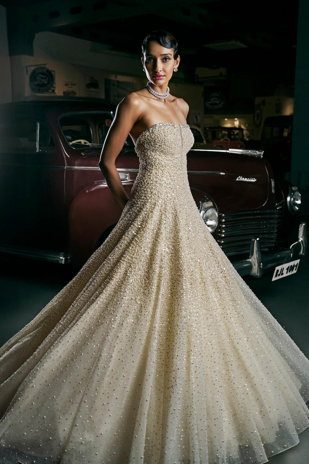 Ivory Pearl Gown Panache by Sharmeen Ivory Pearl Gown Panache by Sharmeen