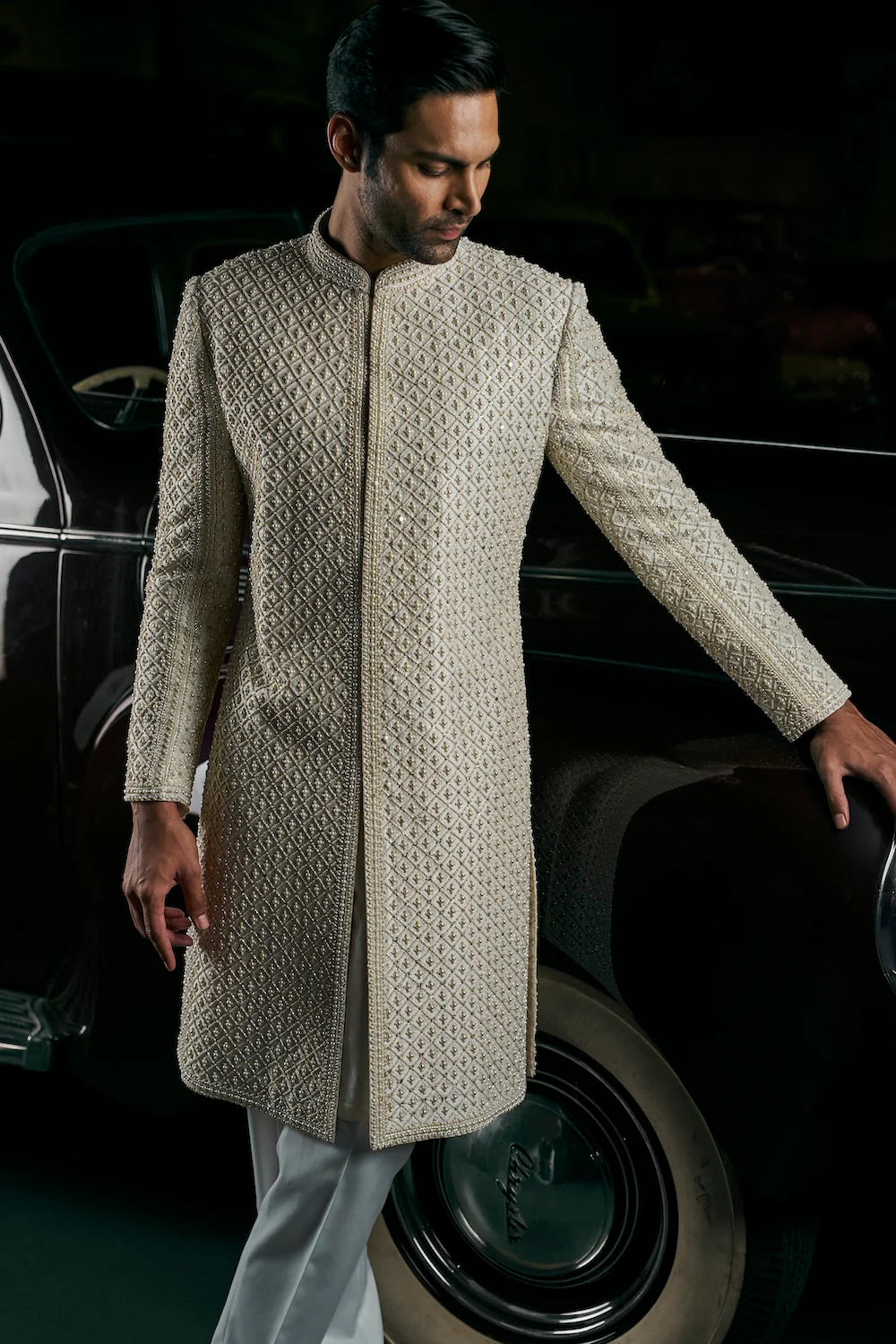 Ivory Pearl Sherwani Set