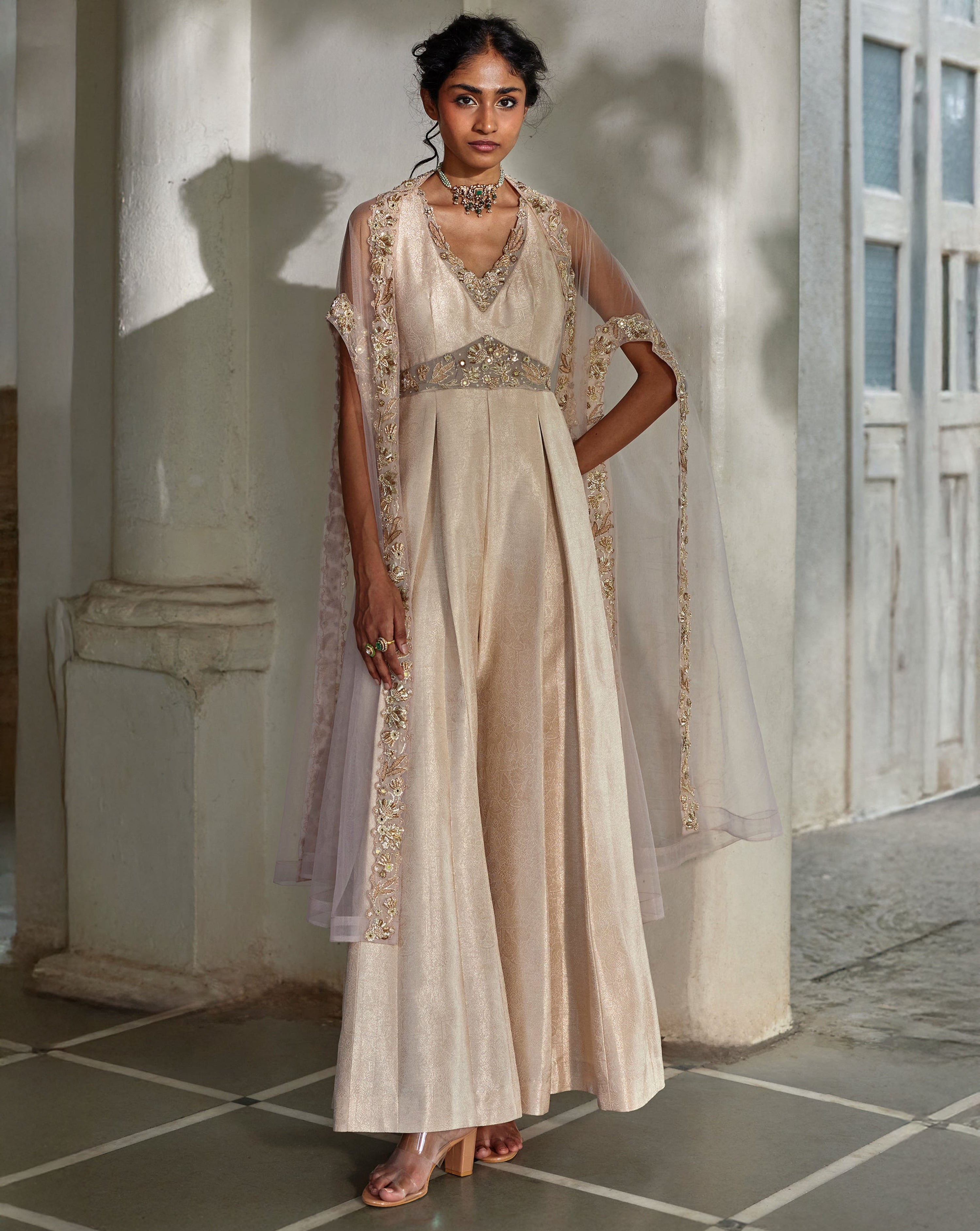 Sera Cape Jumpsuit Set