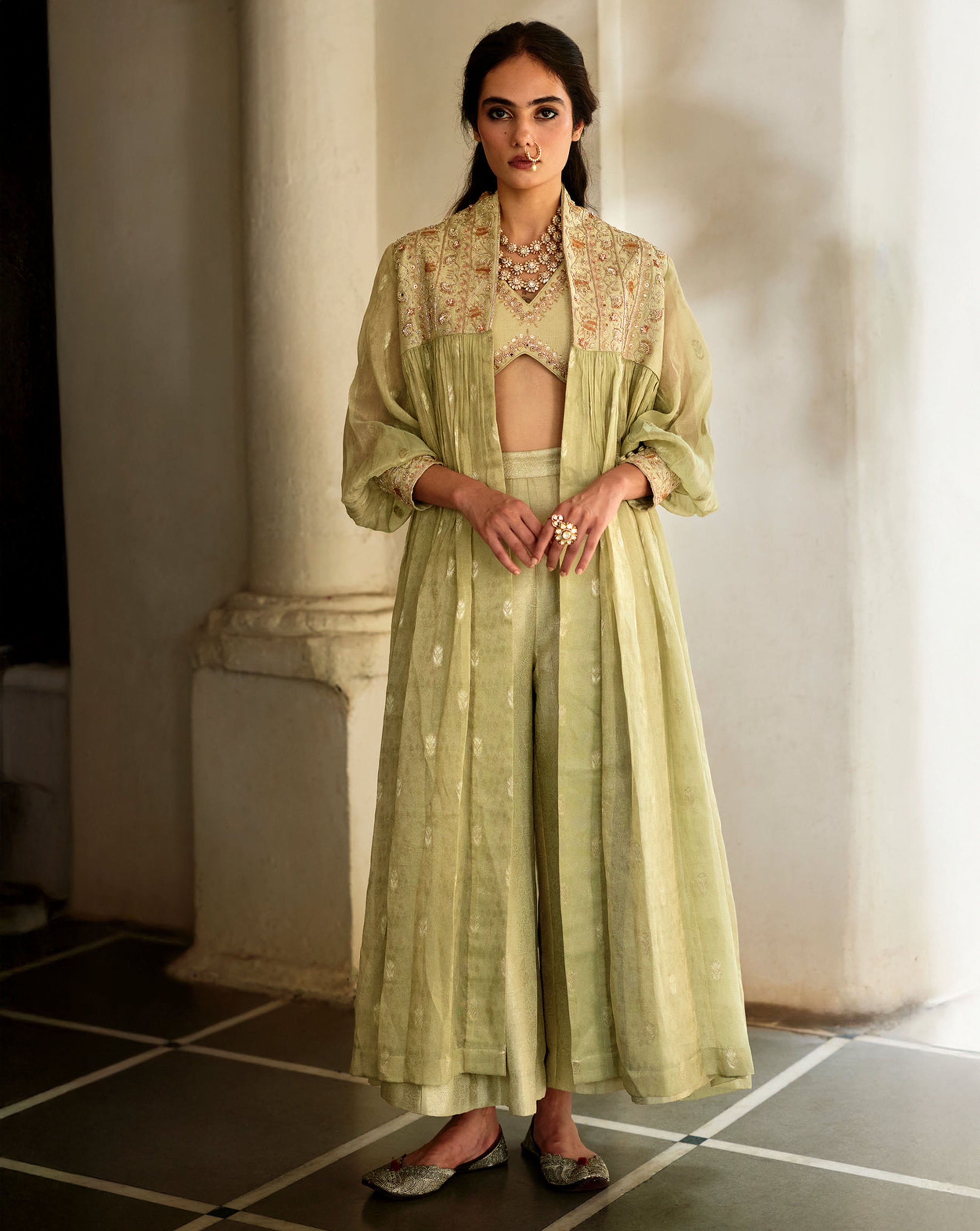 Solene Palazzo Jacket Set