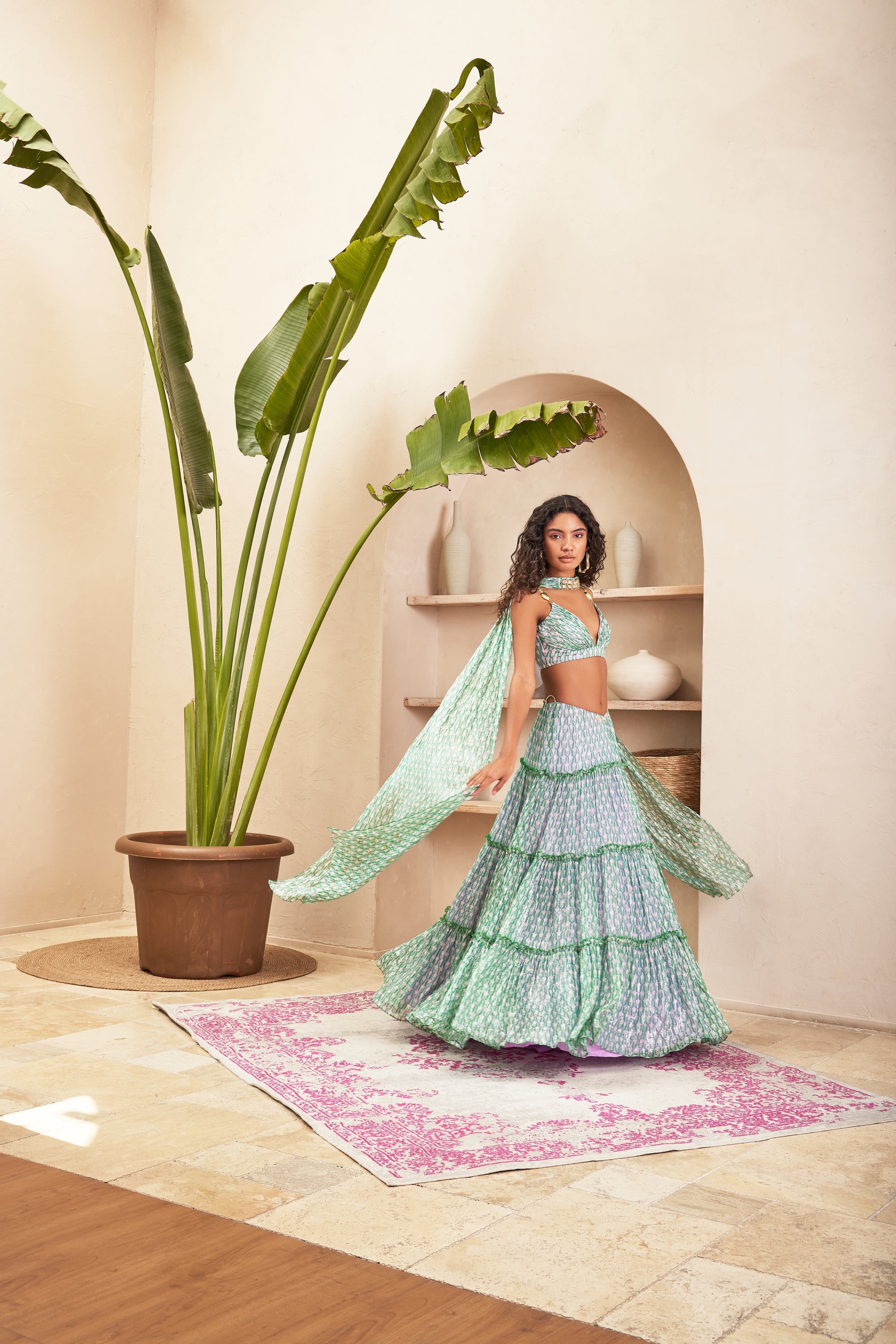 Synthia Lilac Lehenga with Blouse & Dupatta