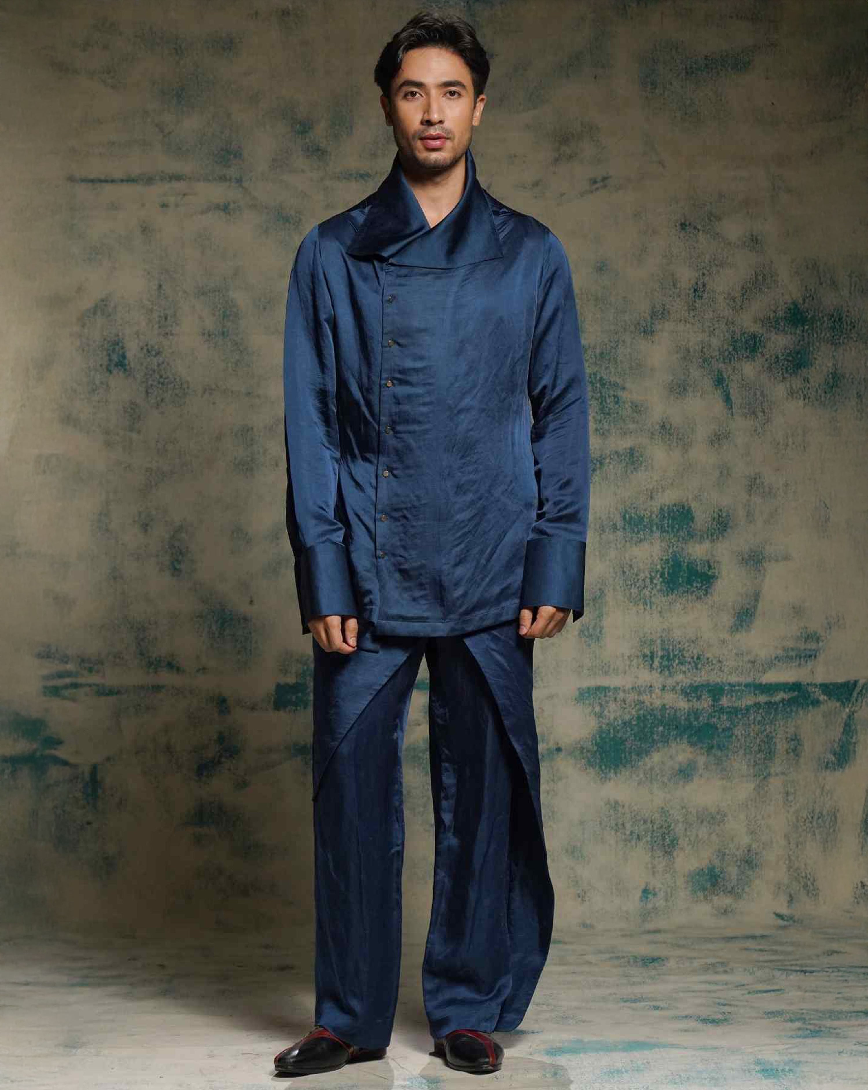 Tealstone Angrakha Shirt Set