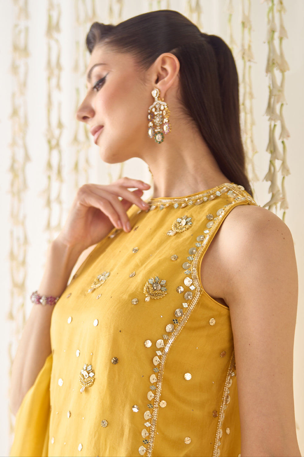 Mustard Kurta With Farsi Salwar Set