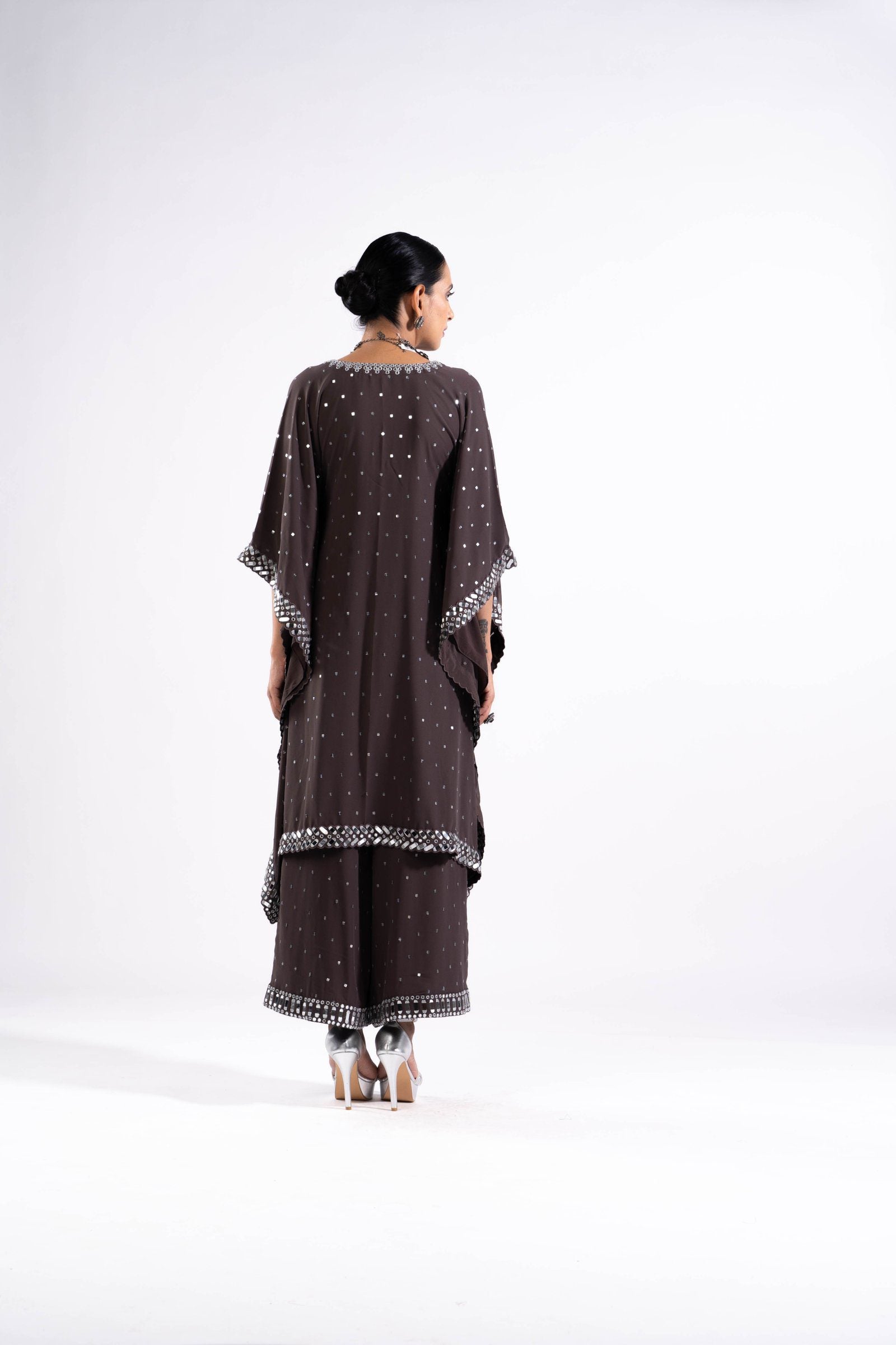 Charcoal Grey Kaftan Set