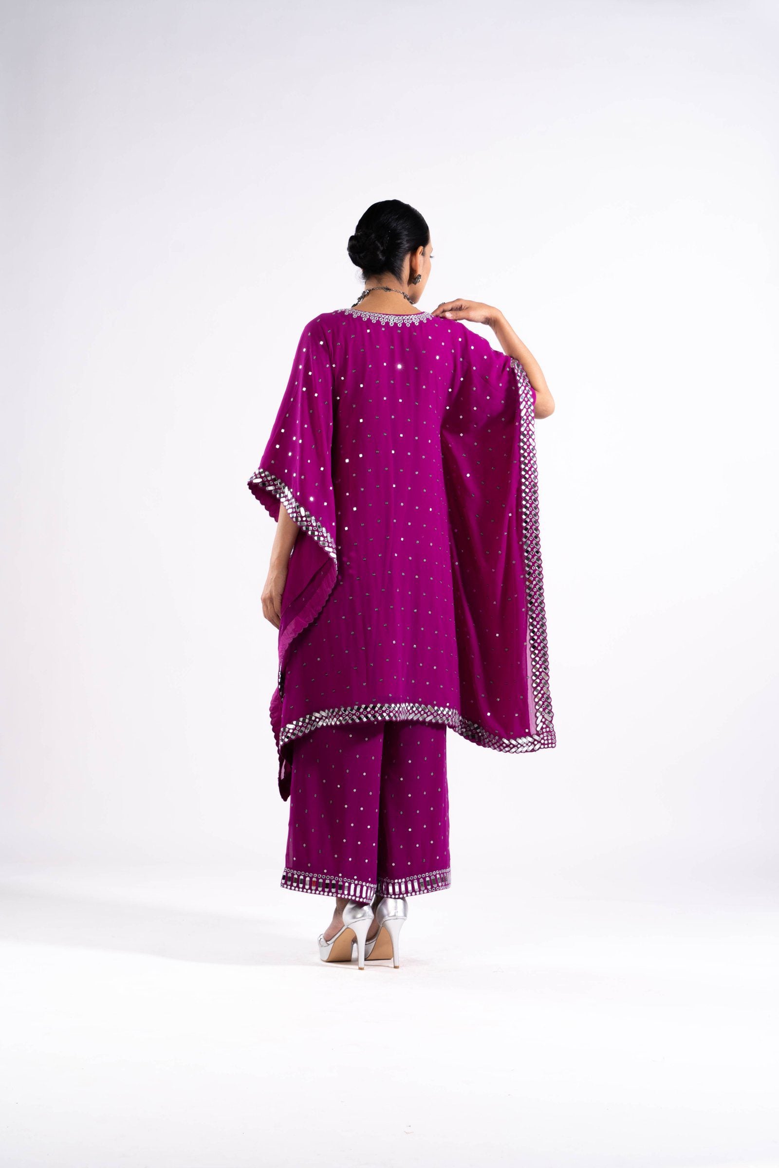 Pop Wine Kaftan Set