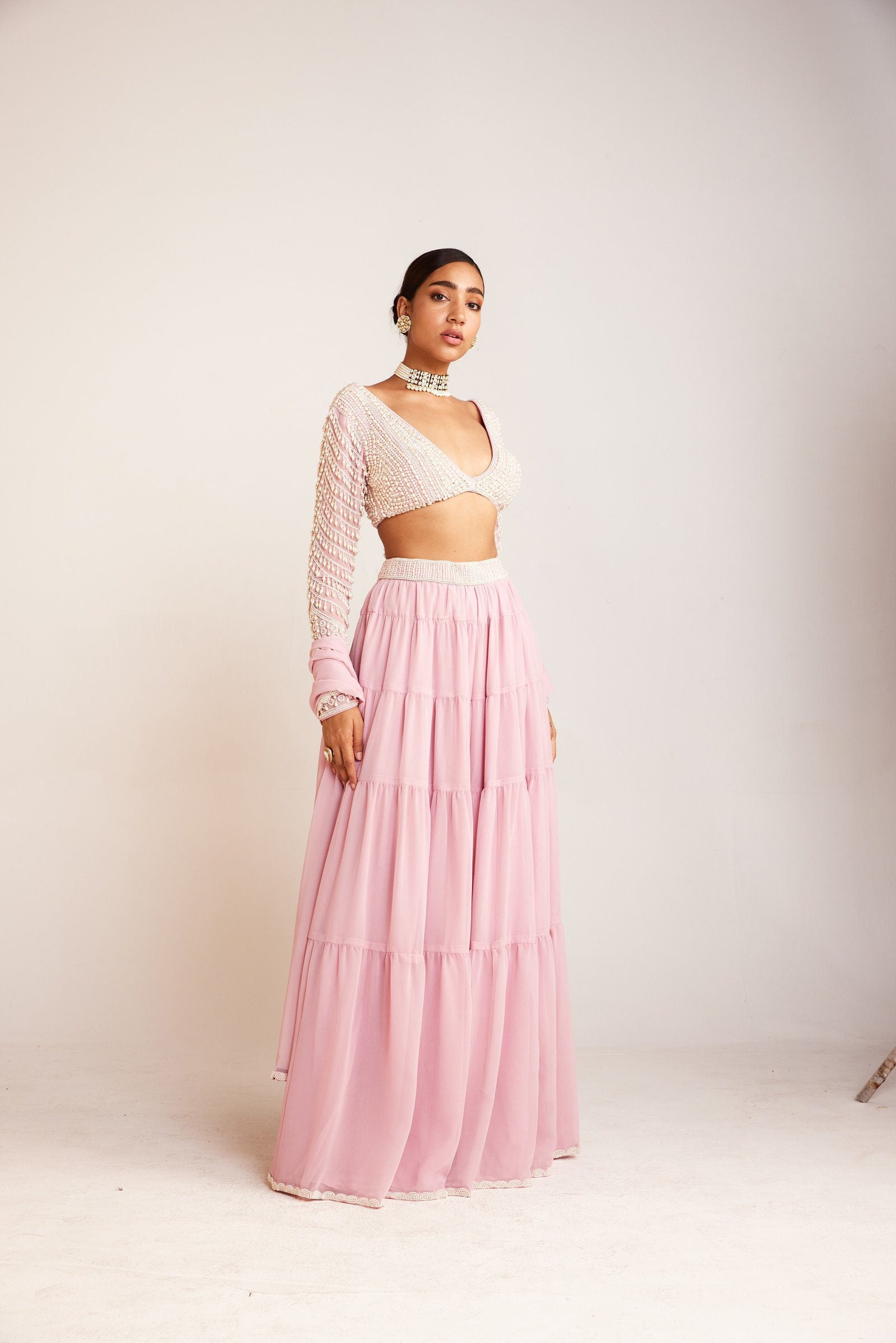 Powder Pink Sharara Set