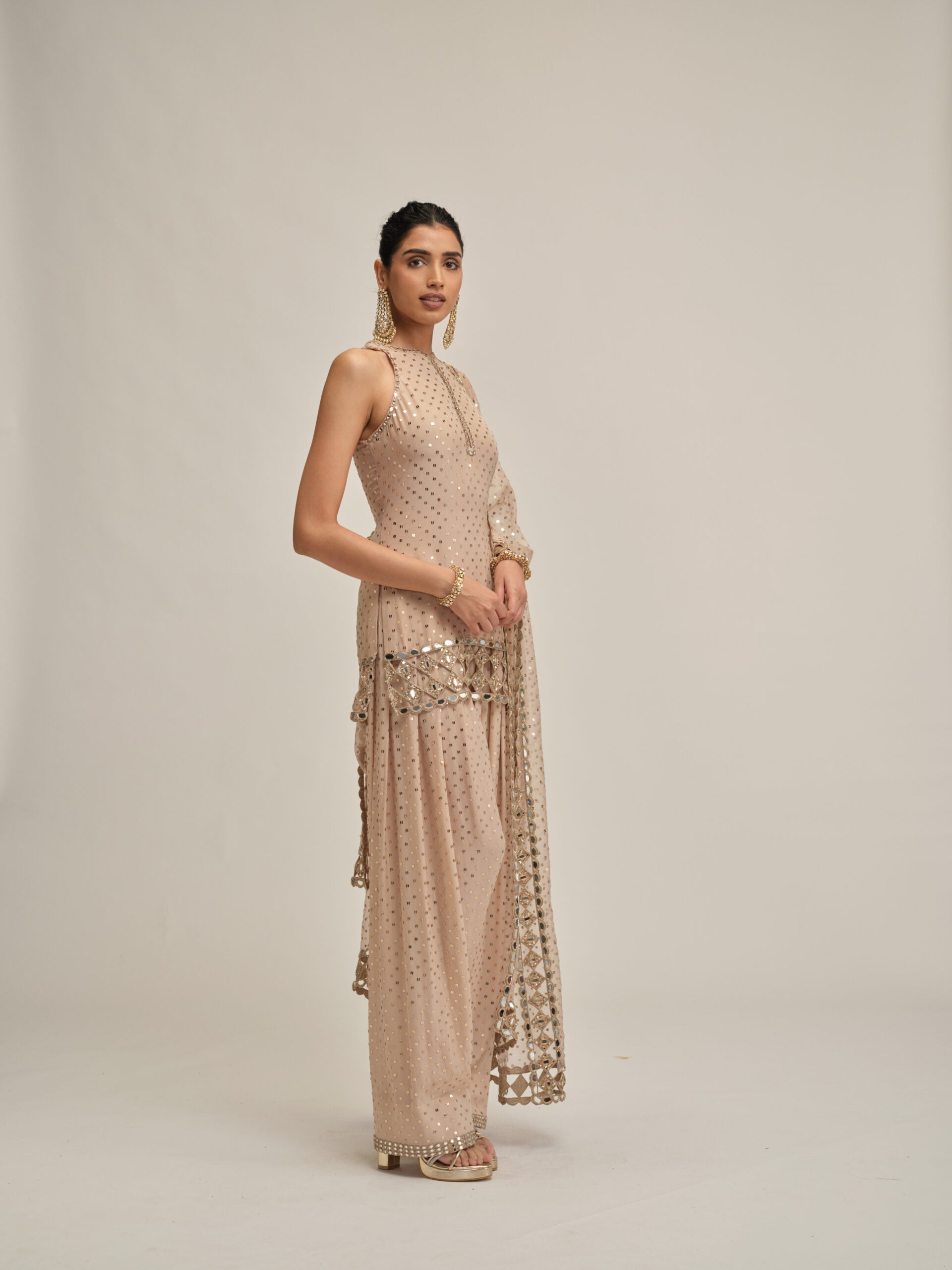 Light Beige Kurta Salwar Set 3
