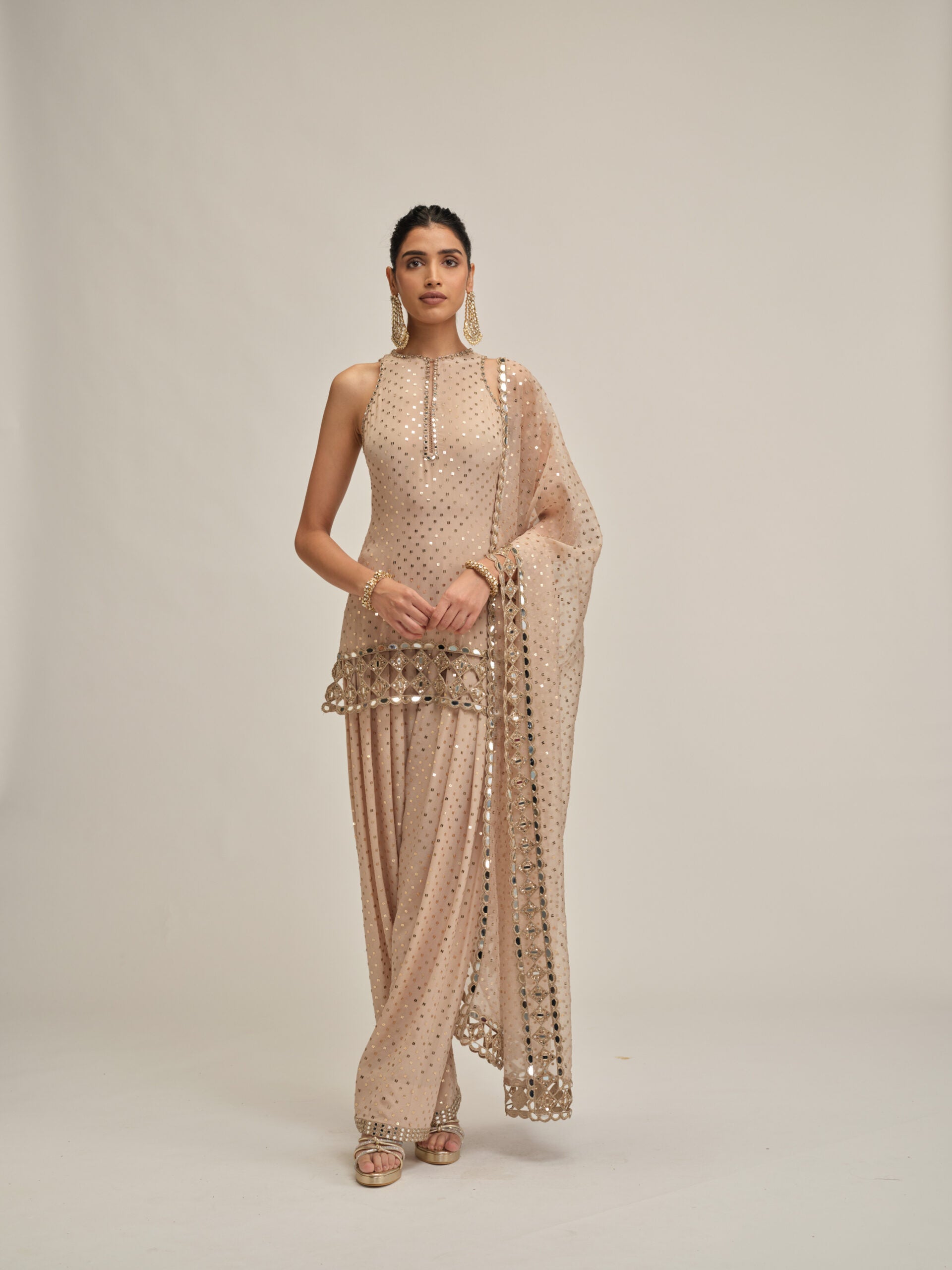 Light Beige Kurta Salwar Set 1