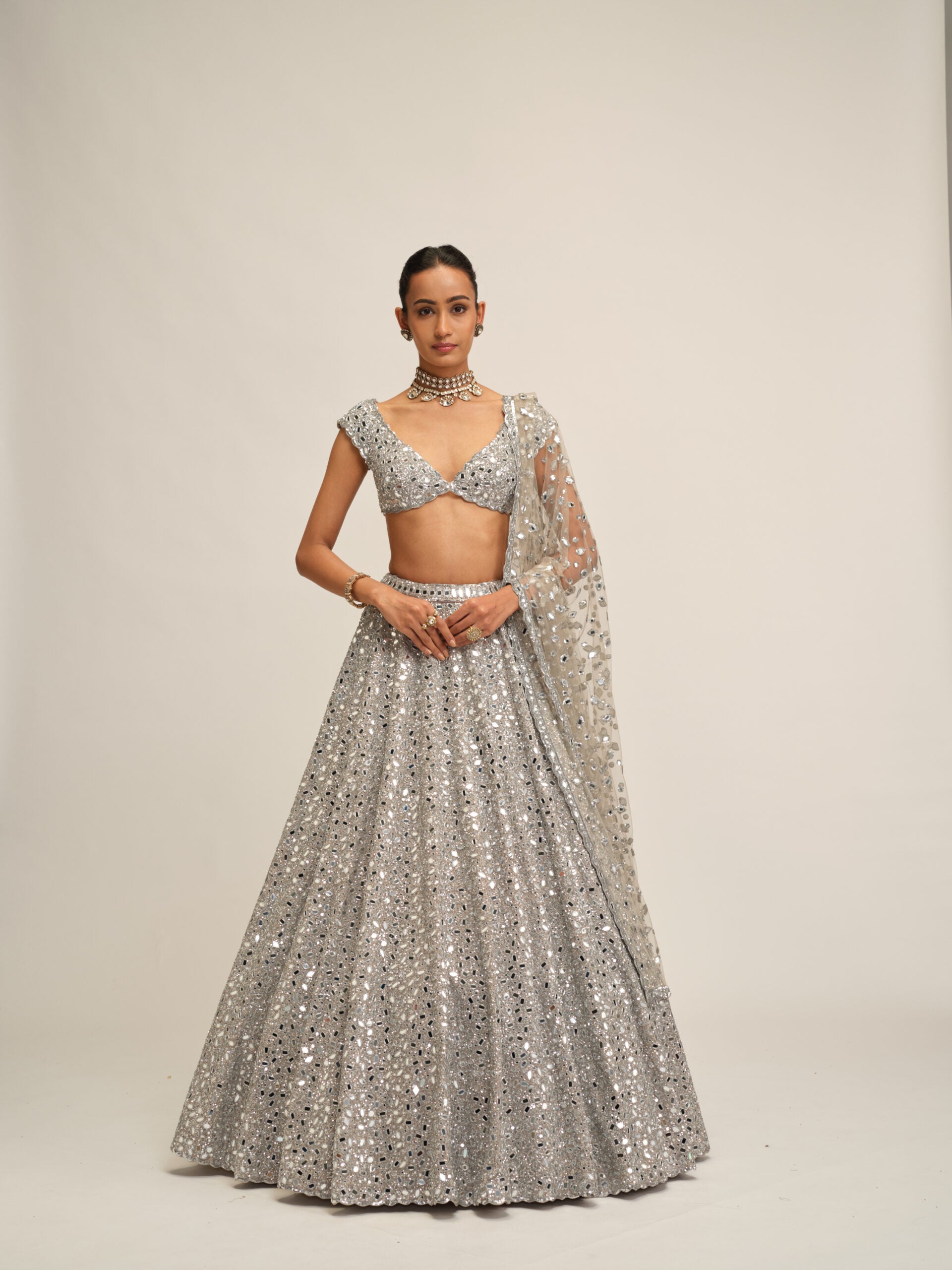 Silver Lehenga Set 1