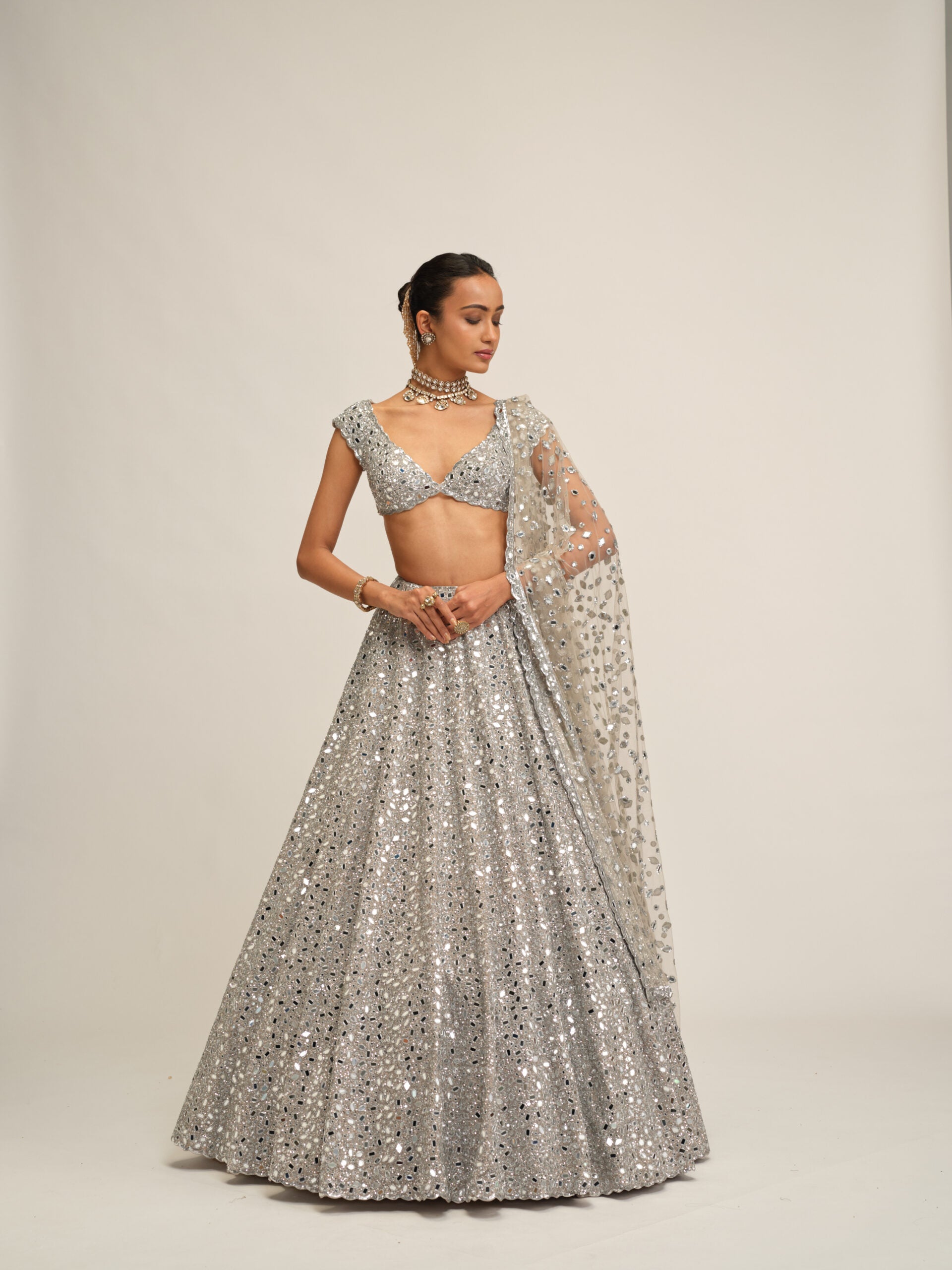 Silver Lehenga Set 4