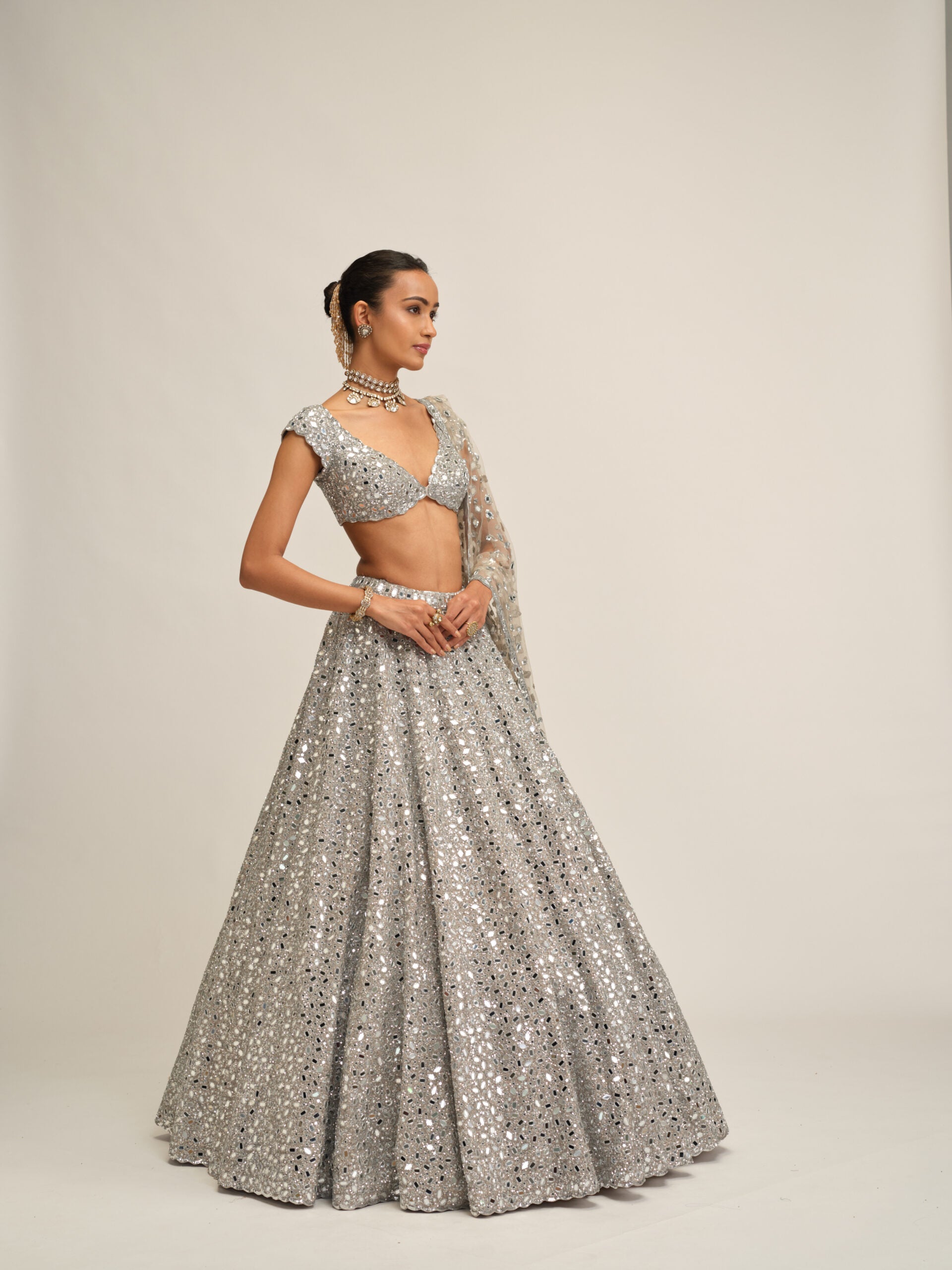 Silver Lehenga Set 3
