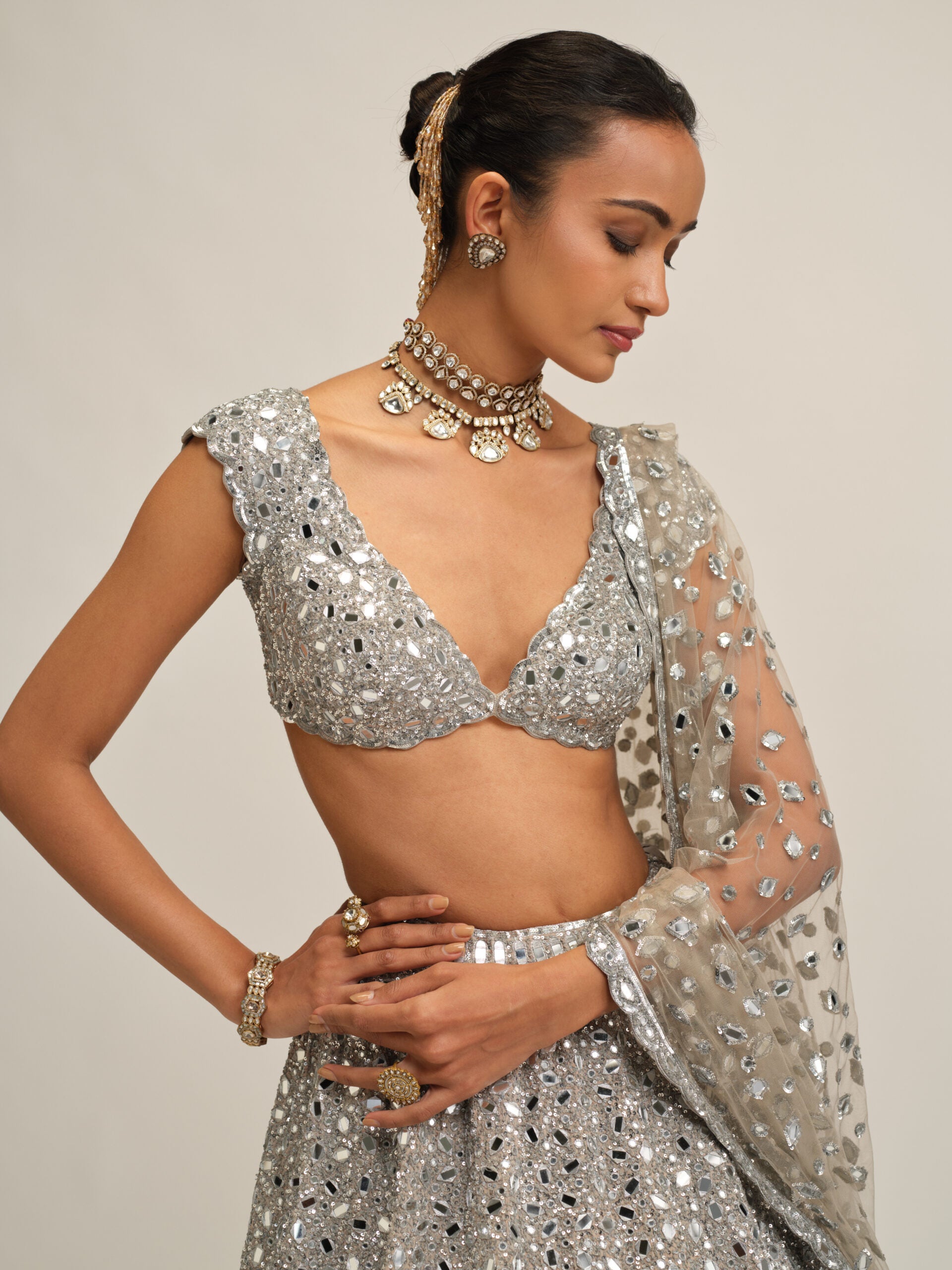 Silver Lehenga Set 2