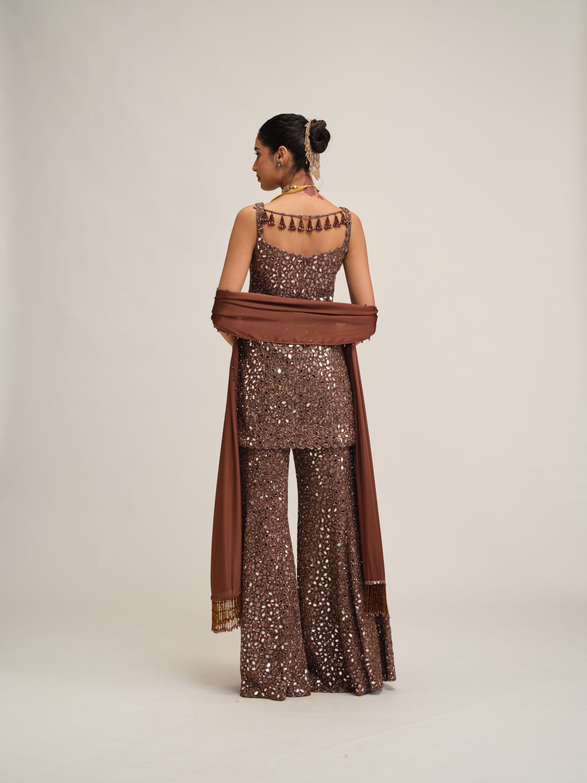 Deep Beige Kurta Sharara Set 5