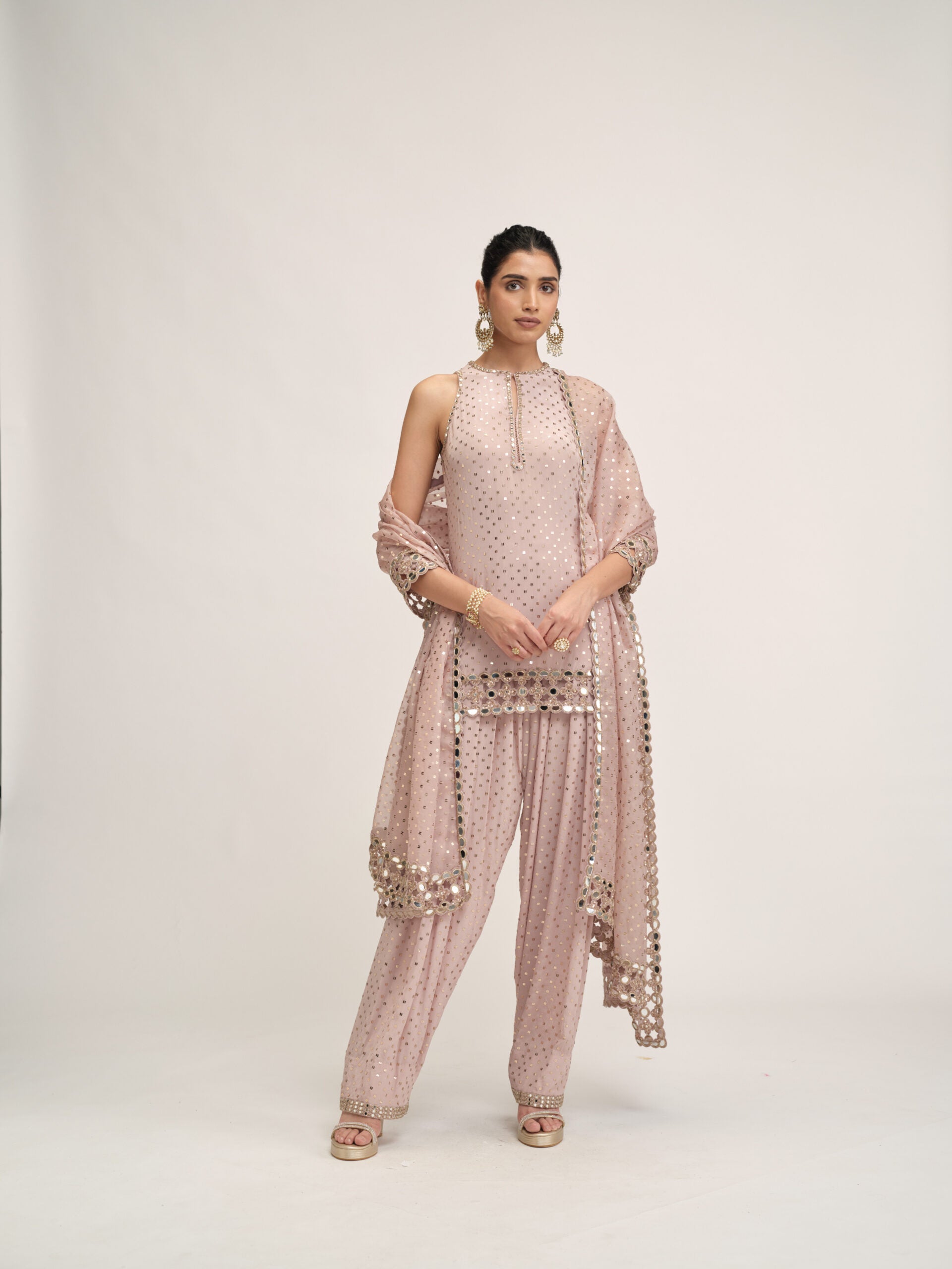 Ash Pink Kurta Salwar Set 5