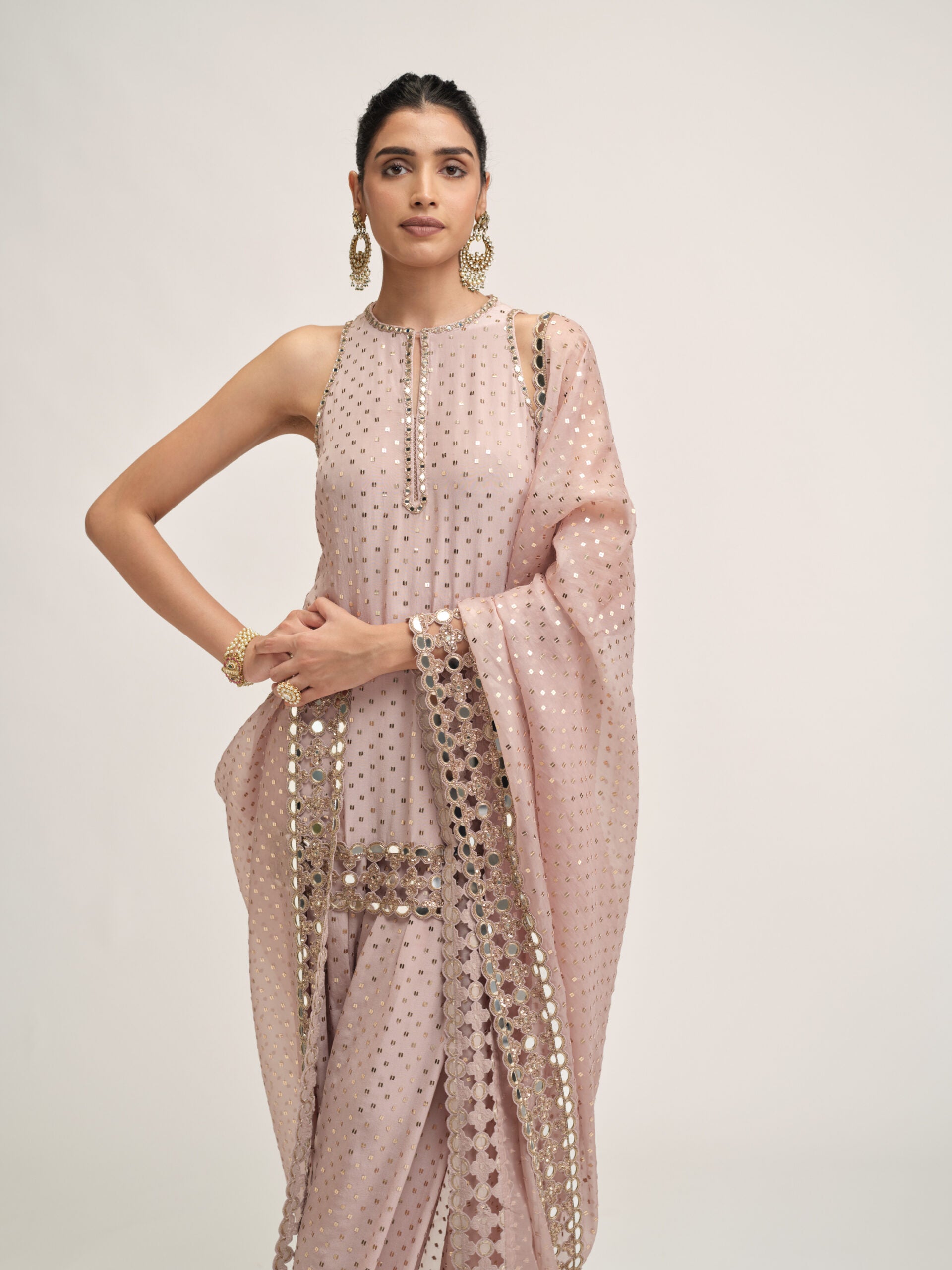 Ash Pink Kurta Salwar Set 3