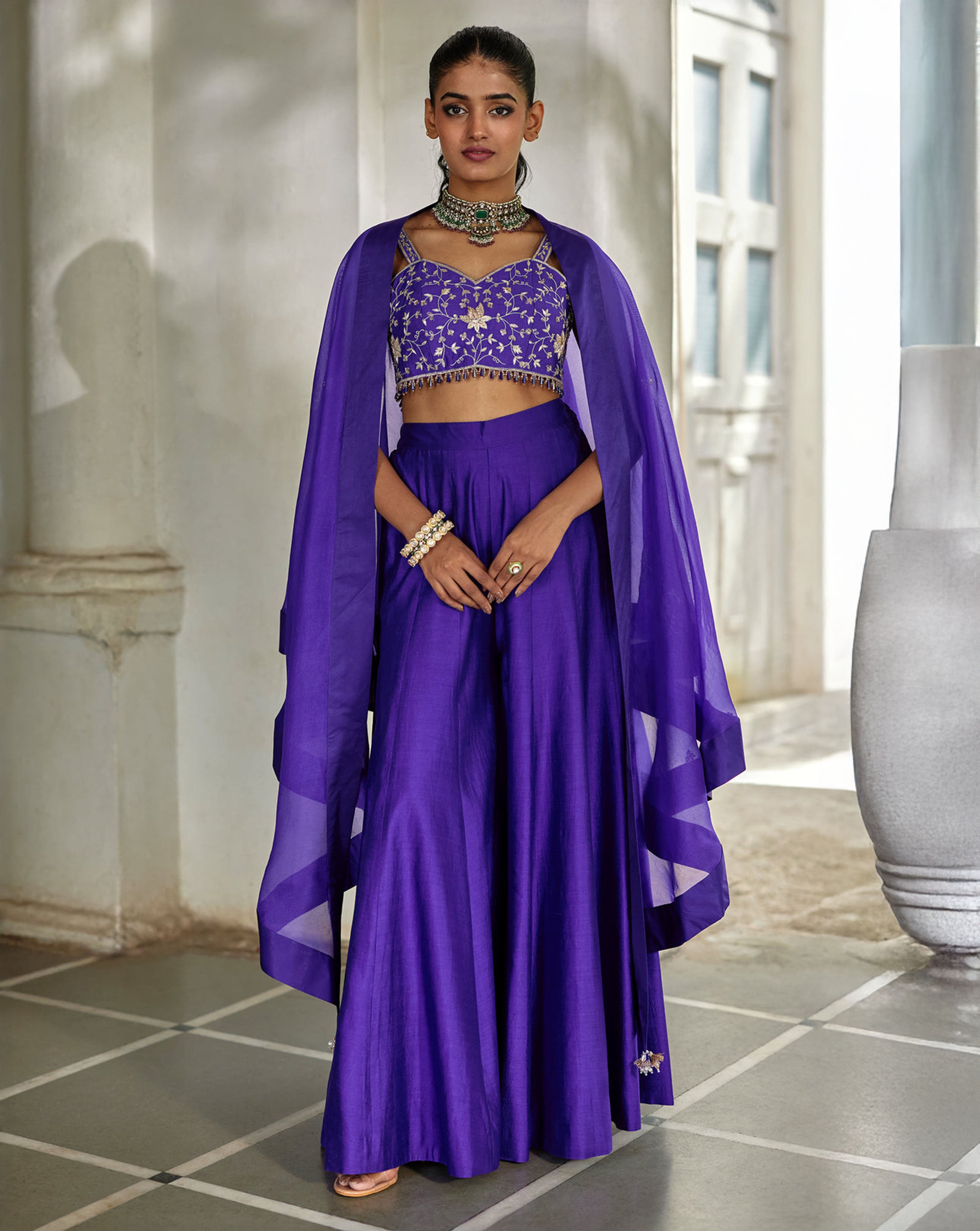 Zilu Cape Palazzo Set