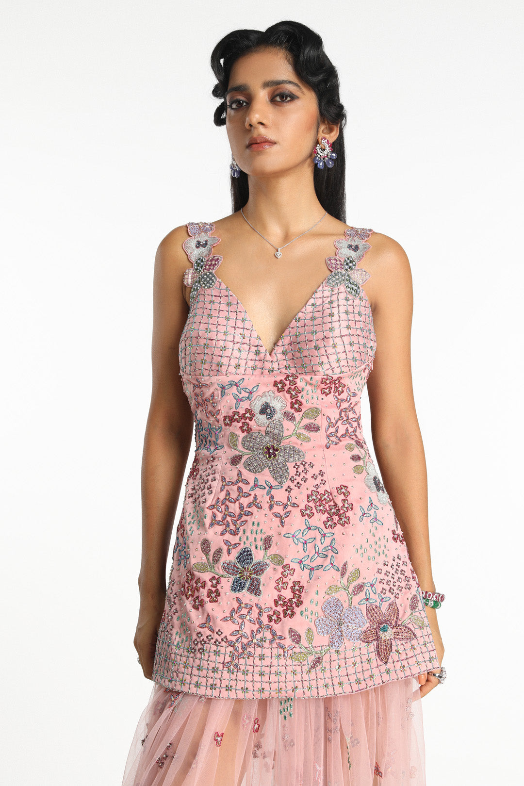 Silène - Baby Pink Satin Gown