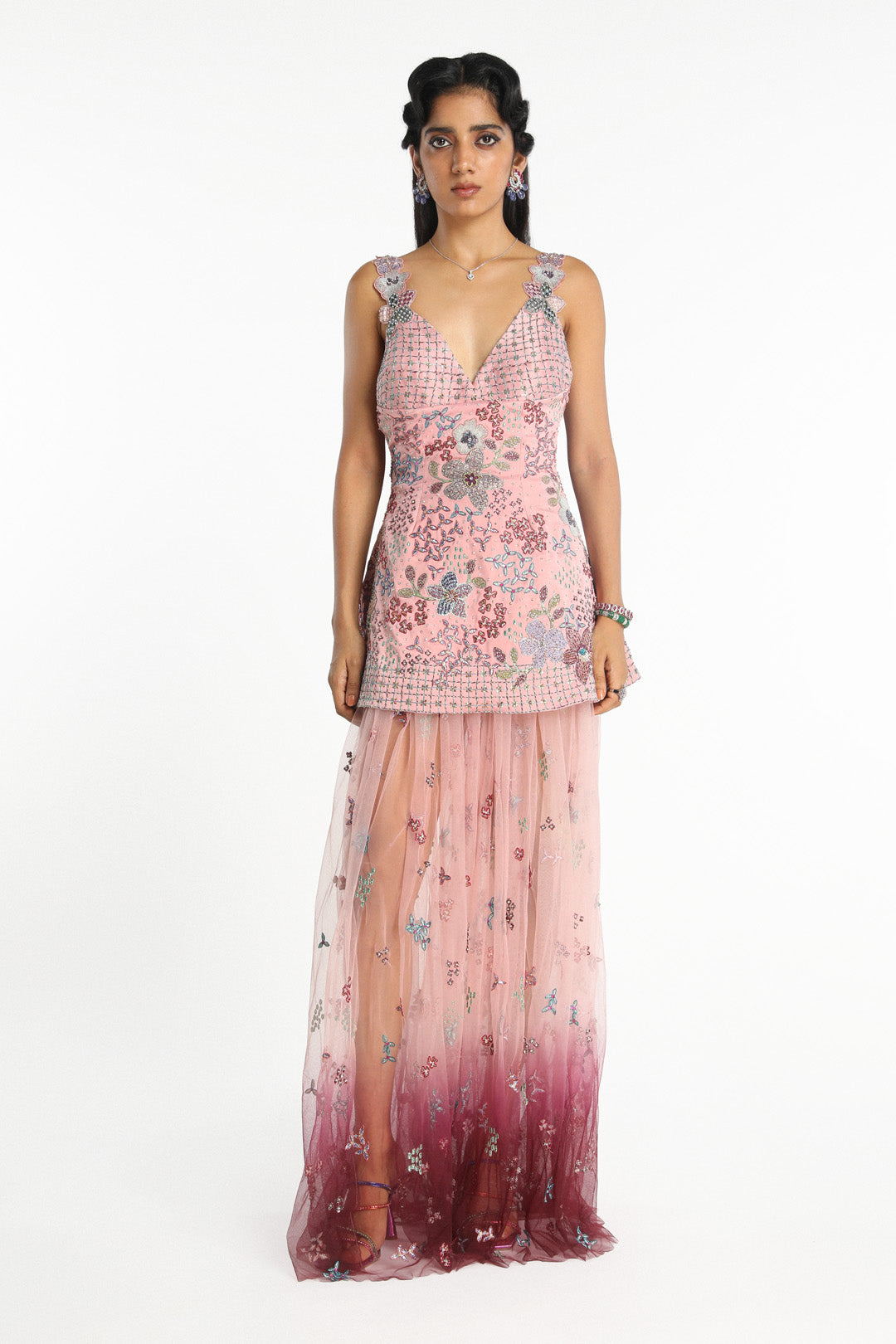 Silène - Baby Pink Satin Gown