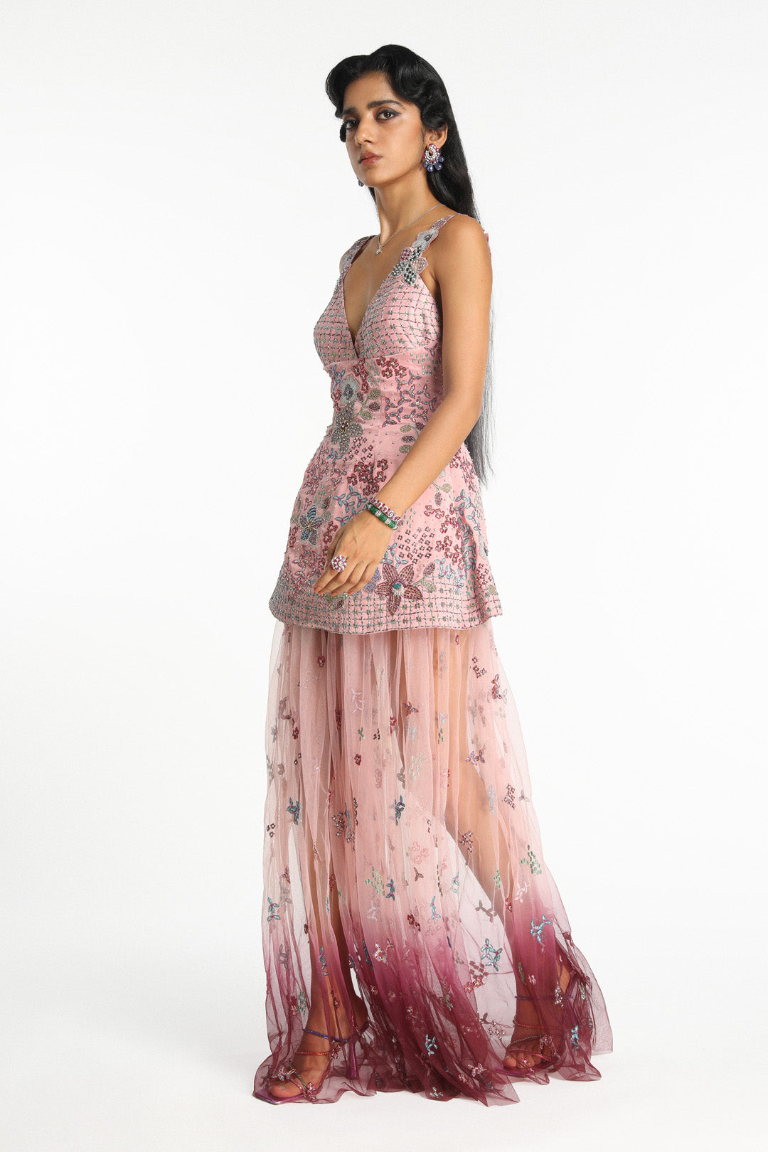 Silène - Baby Pink Satin Gown