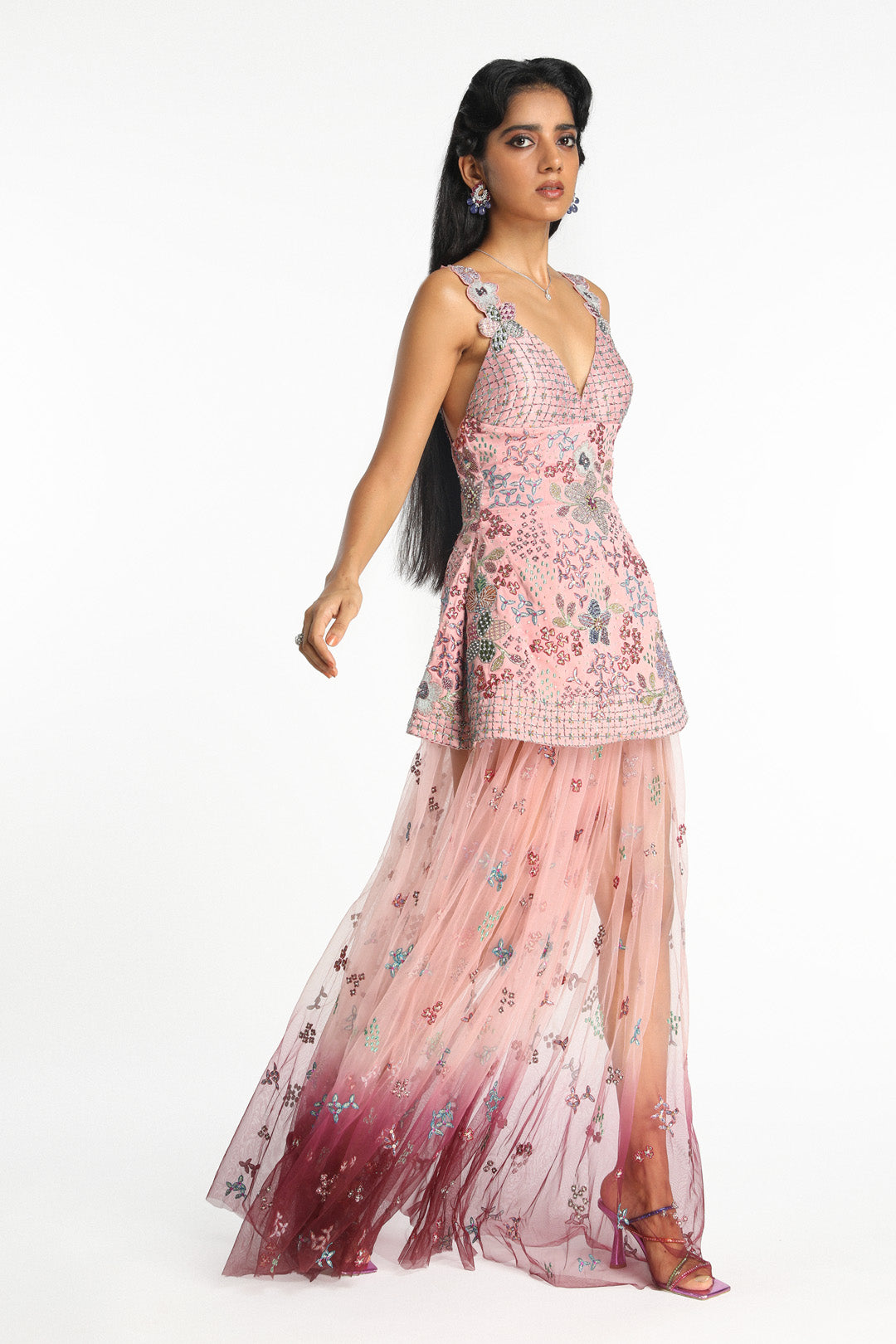 Silène - Baby Pink Satin Gown